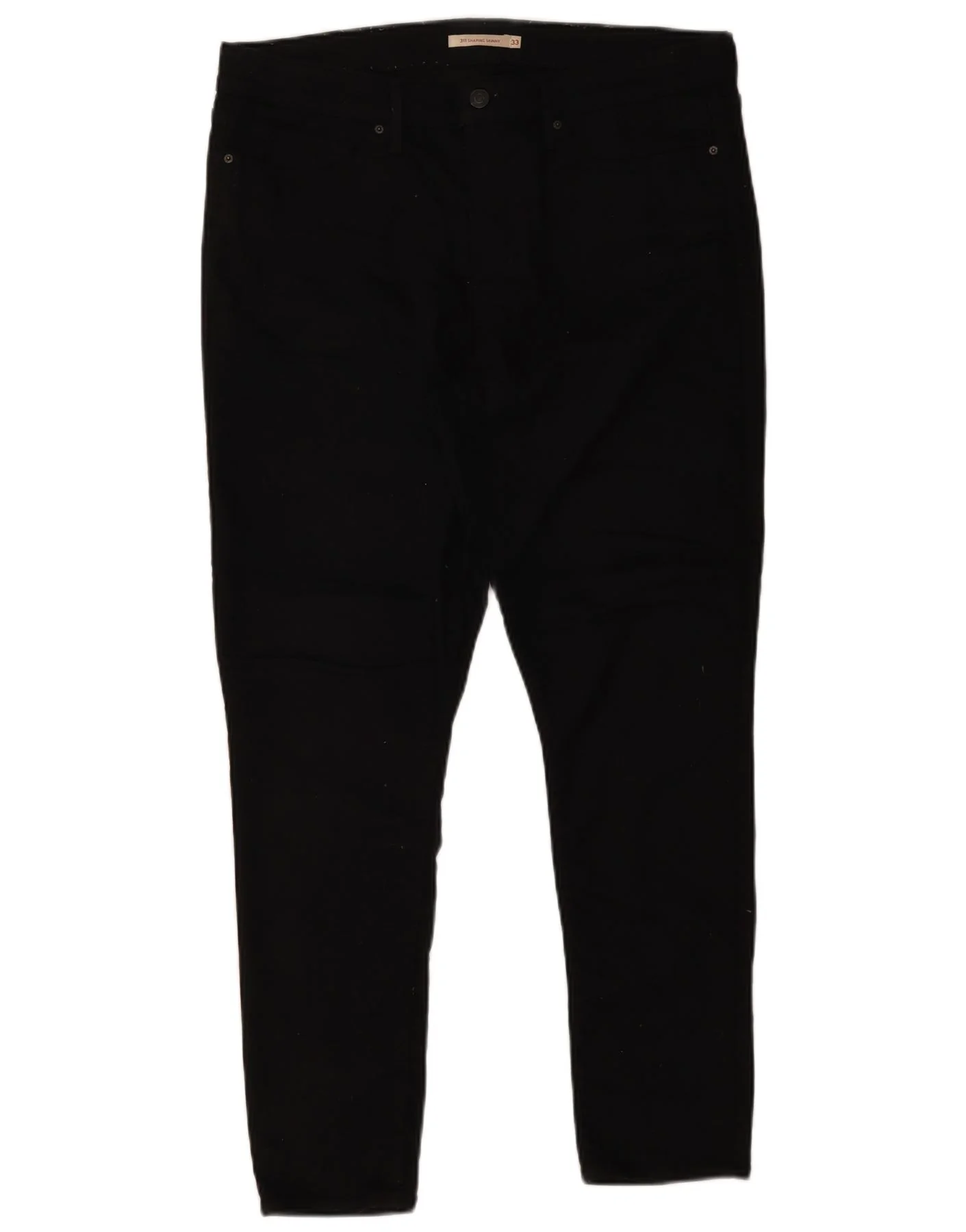 Levi's Womens 311 High Waist Shaping Skinny Jeans W33 L30 Black Cotton