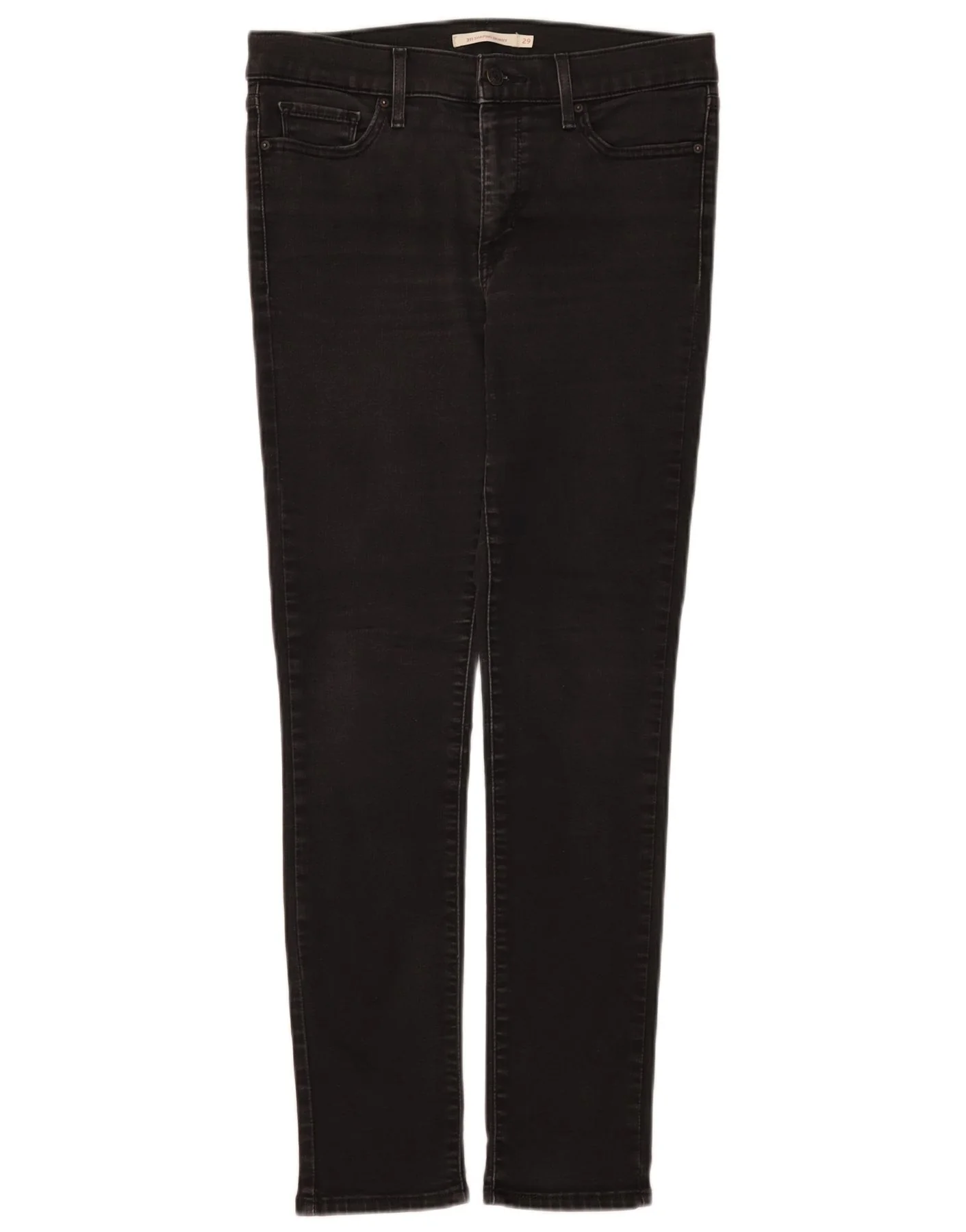 Levi's Womens 311 Shaping Skinny Jeans W29 L30 Black Cotton