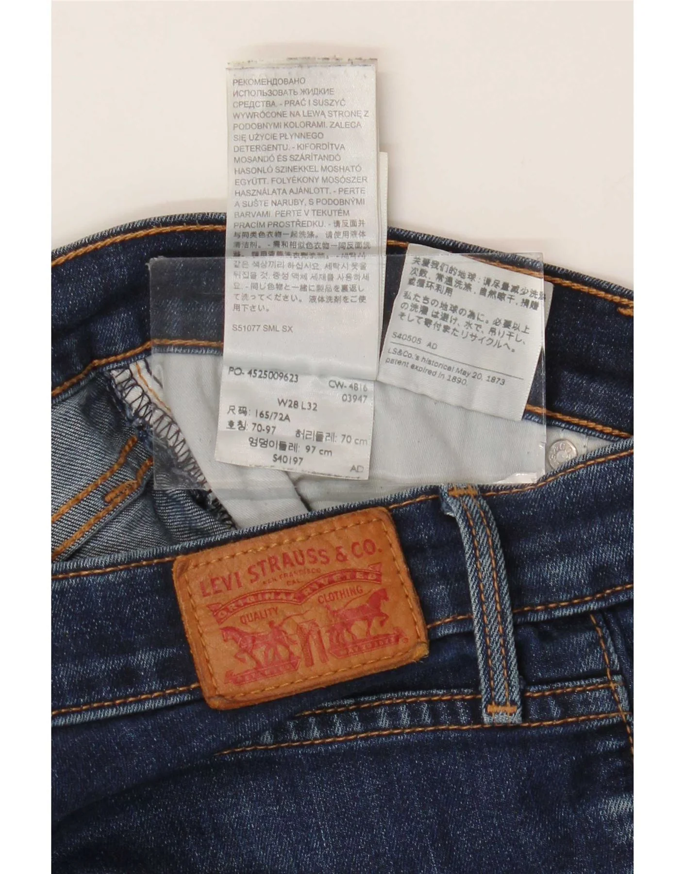 Levi's Womens 312 Shaping Slim Jeans W28 L32 Navy Blue Cotton - Image 3