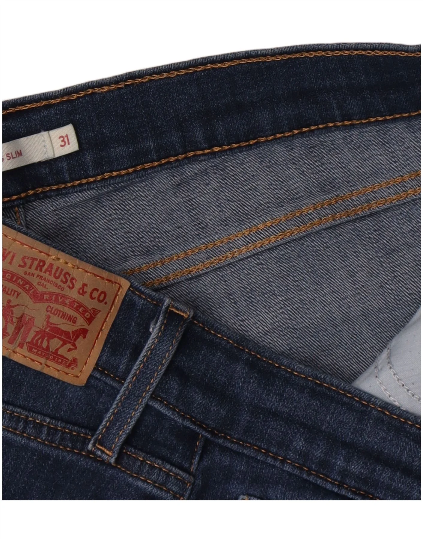 Levi's Womens 312 Shaping Slim Jeans W31 L31 Navy Blue - Image 3