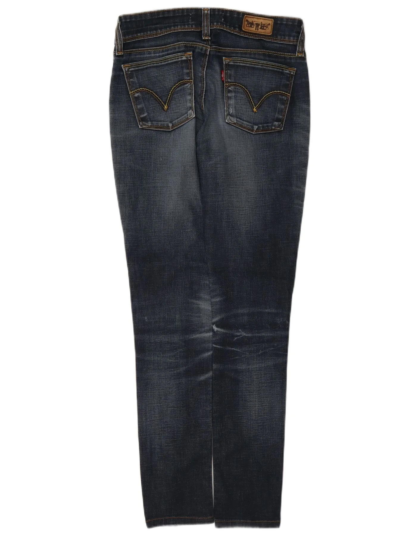 Levi's Womens 473 Distressed Slim Skinny Jeans W29 L30 Blue Cotton - Image 2
