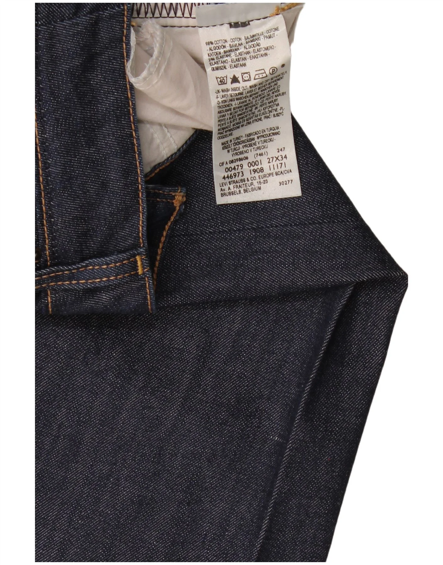 Levi's Womens 479 Booty Flared Jeans W27 L34 Navy Blue Cotton - Image 3