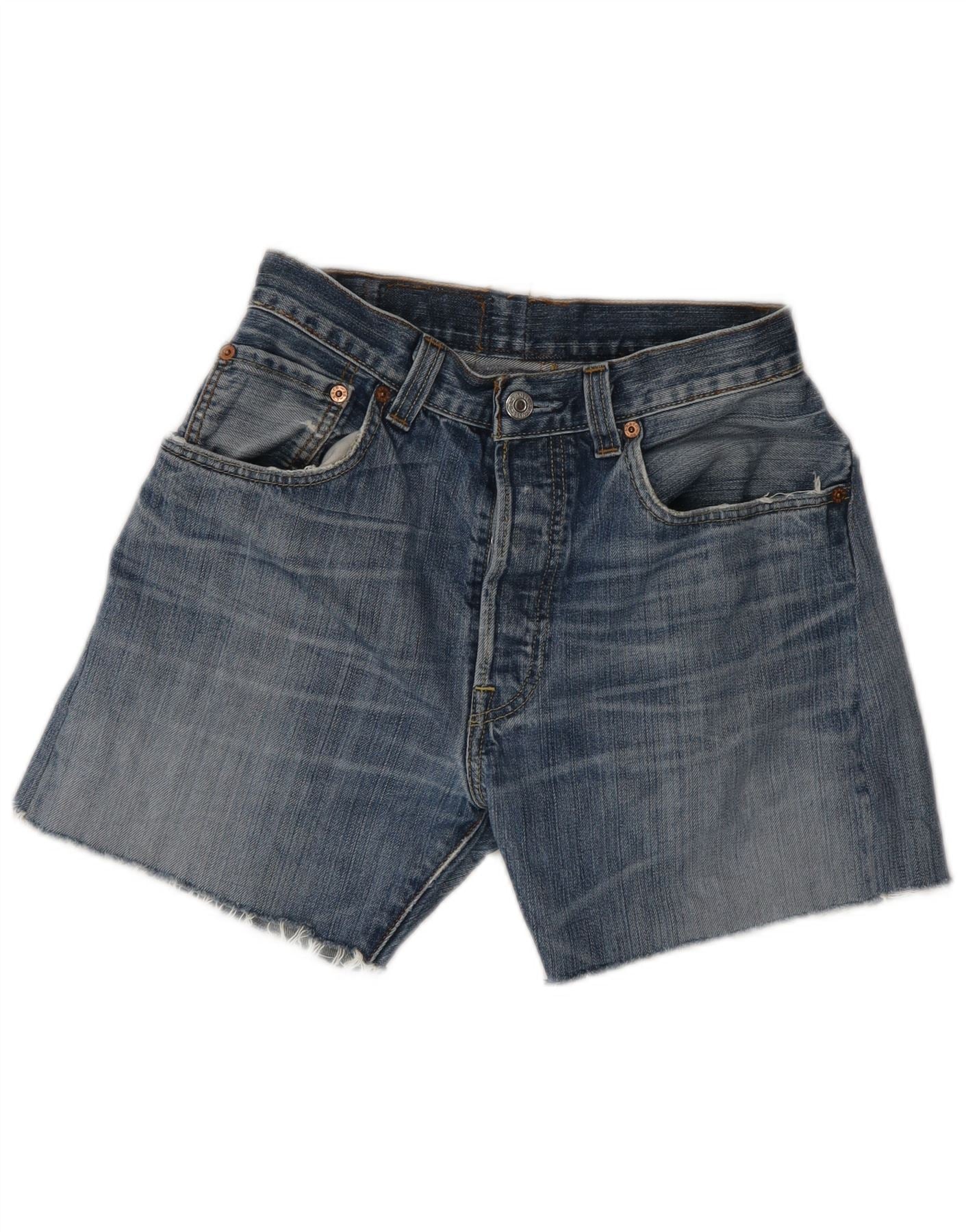 Levi's Womens 501 Denim Shorts W32 Large Blue Cotton