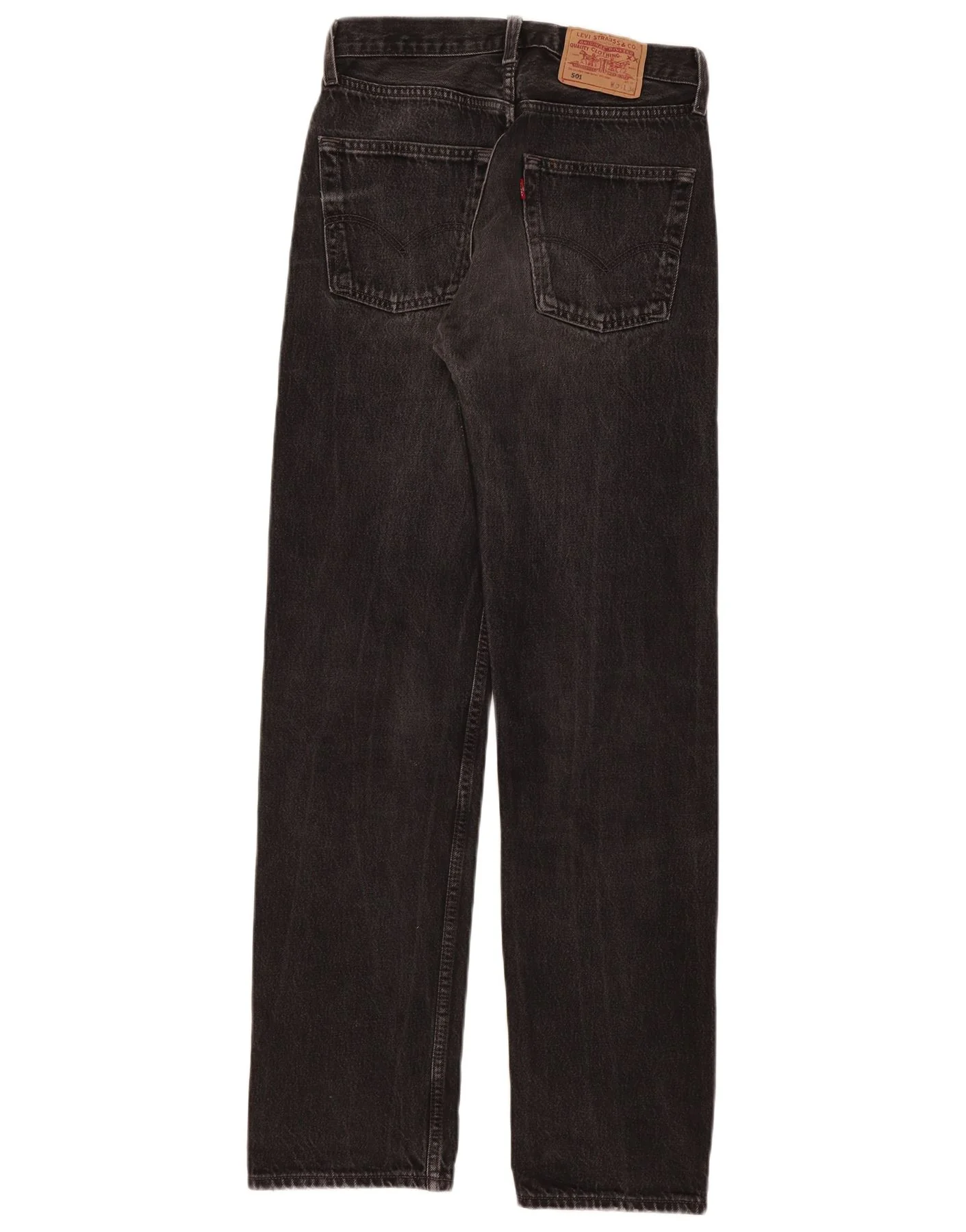 Levi's Womens 501 High Waist Straight Jeans W31 L34 Black Cotton - Image 2