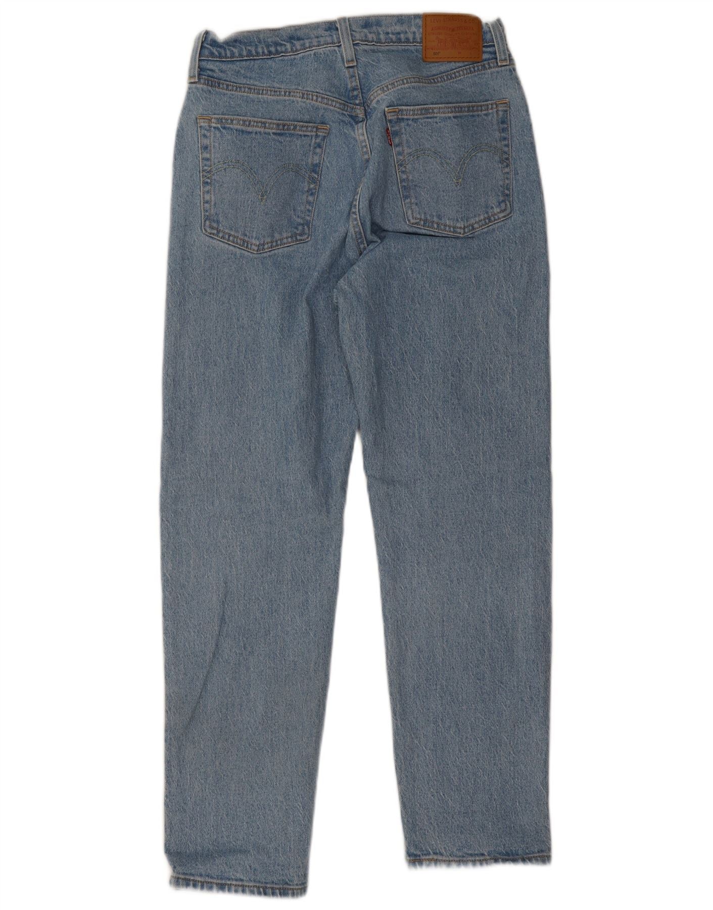 Levi's Womens 501 Straight Jeans W28 L28 Blue Cotton - Image 2
