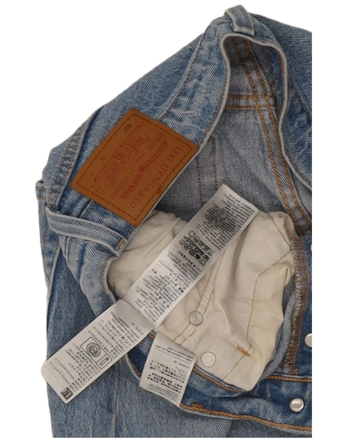 Levi's Womens 501 Straight Jeans W28 L28 Blue Cotton - Image 3