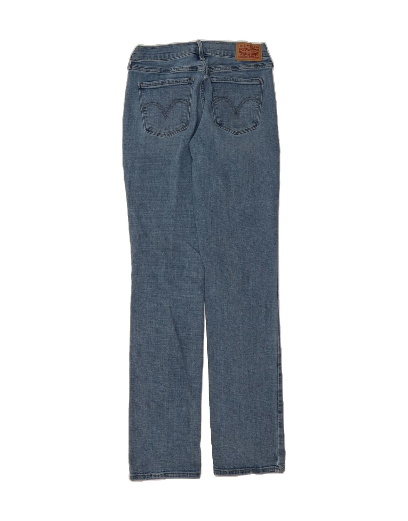 LEVI'S Womens 505 Straight Jeans US 4 Small W27 L34 Blue Cotton - Image 2