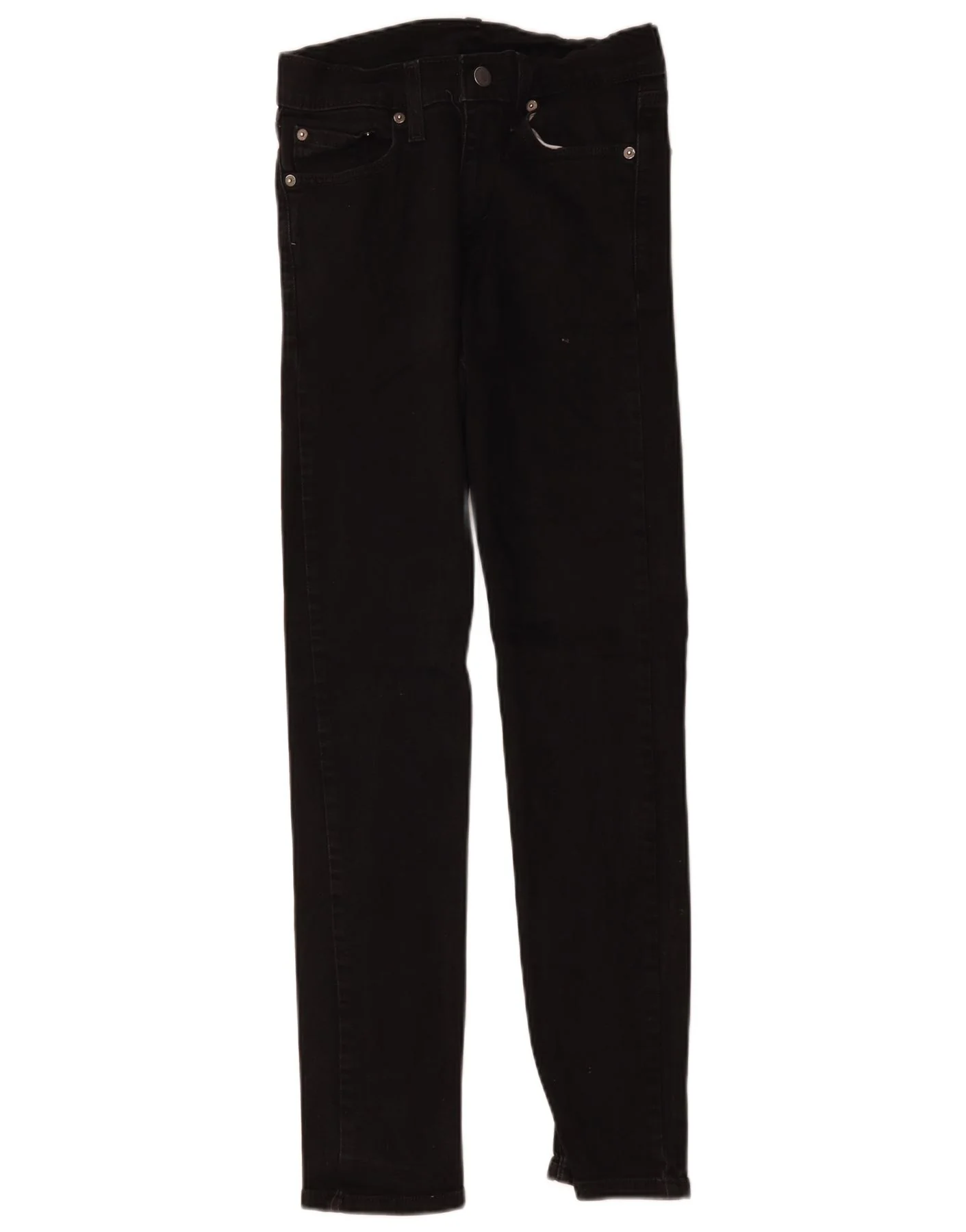 Levi's Womens 510 Skinny Jeans W28 L28 Black Cotton