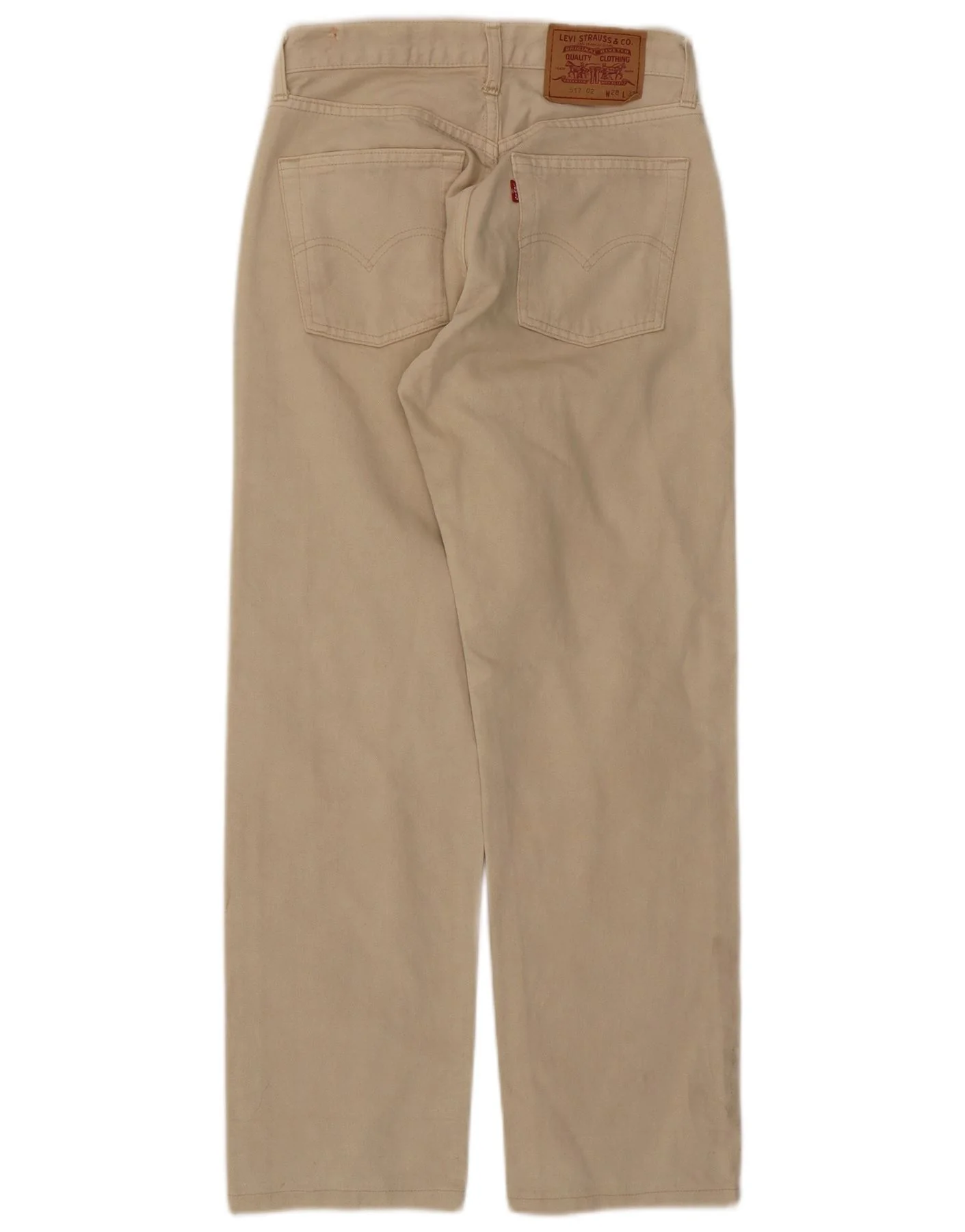 Levi's Womens 517 Straight Casual Trousers W28 L28 Beige Cotton - Image 2