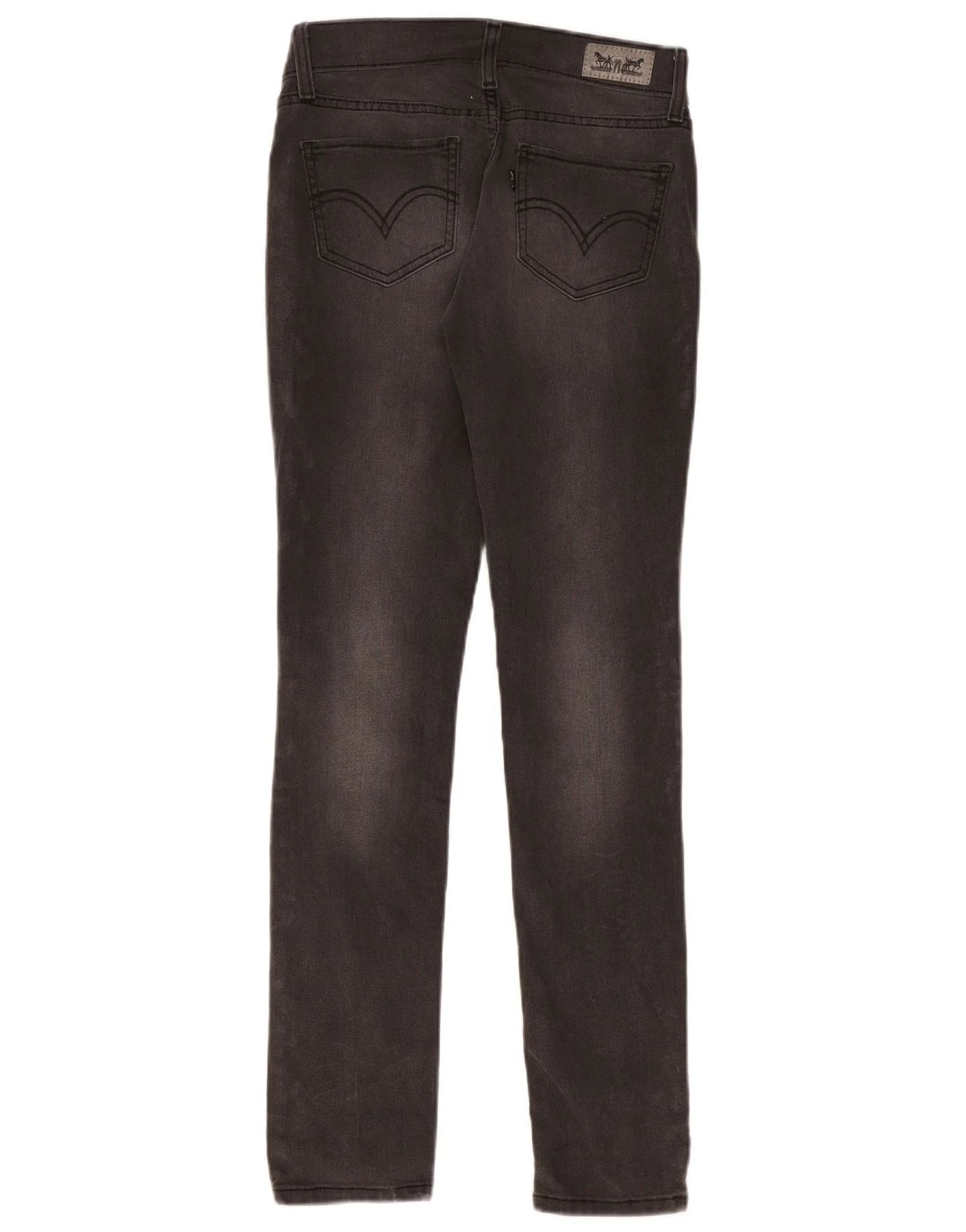 Levi's Womens 524 Super Low Skinny Jeans W29 L32 Grey Cotton - Image 2