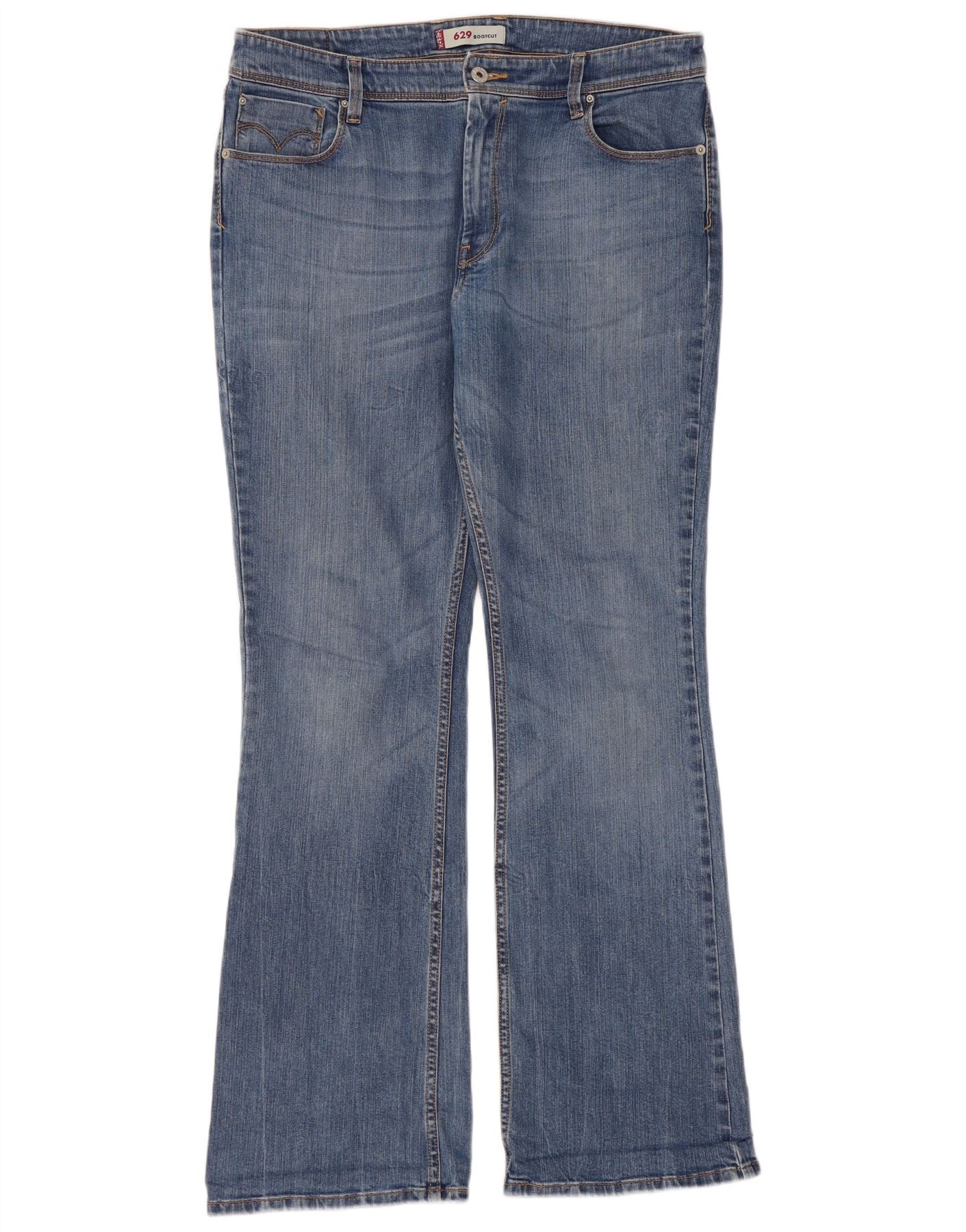 Levi's Womens 629 Bootcut Jeans W33 L32 Blue Cotton