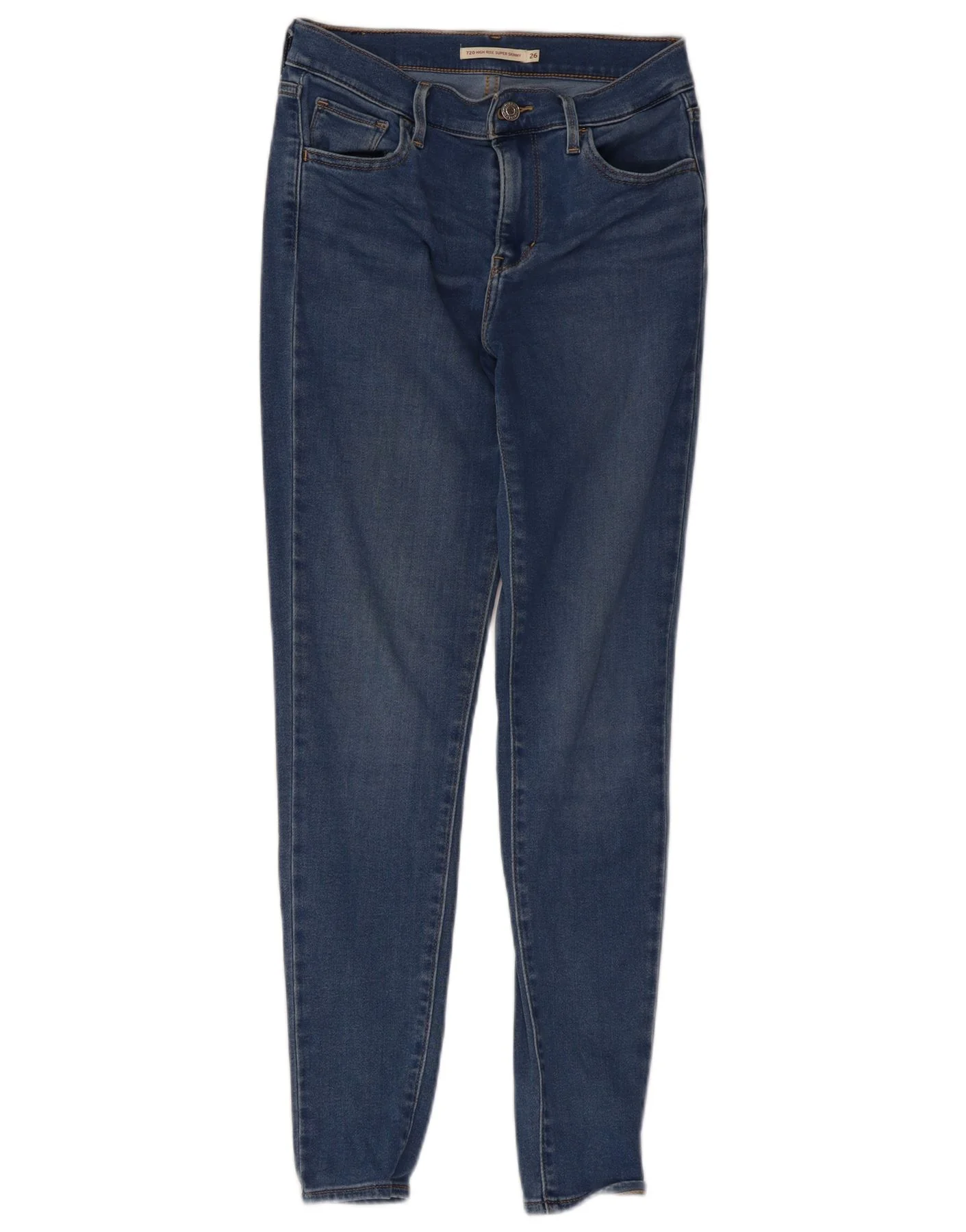 Levi's Womens 720 High Rise Super Skinny Jeans W26 L27 Blue