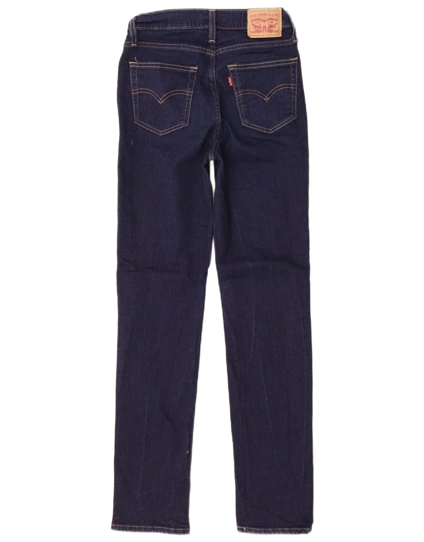 Levi's Womens 724 High Rise Straight Jeans W28 L32 Navy Blue Cotton - Image 2