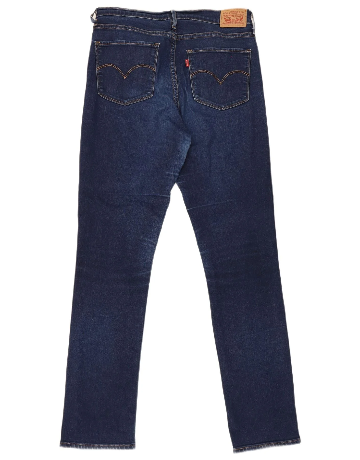 Levi's Womens 724 High Rise Straight Jeans W30 L30 Navy Blue Cotton - Image 2