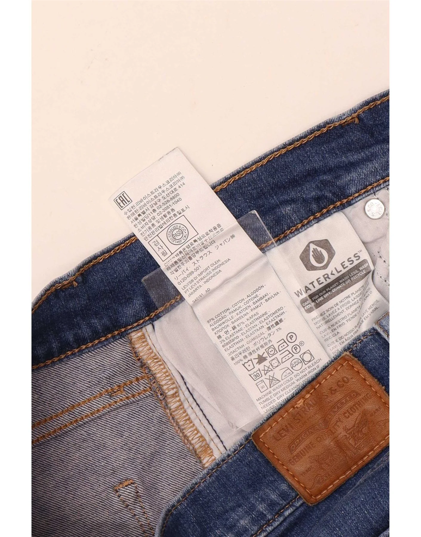 Levi's Womens 724 High Rise Straight Jeans W31 L30 Blue Cotton - Image 4