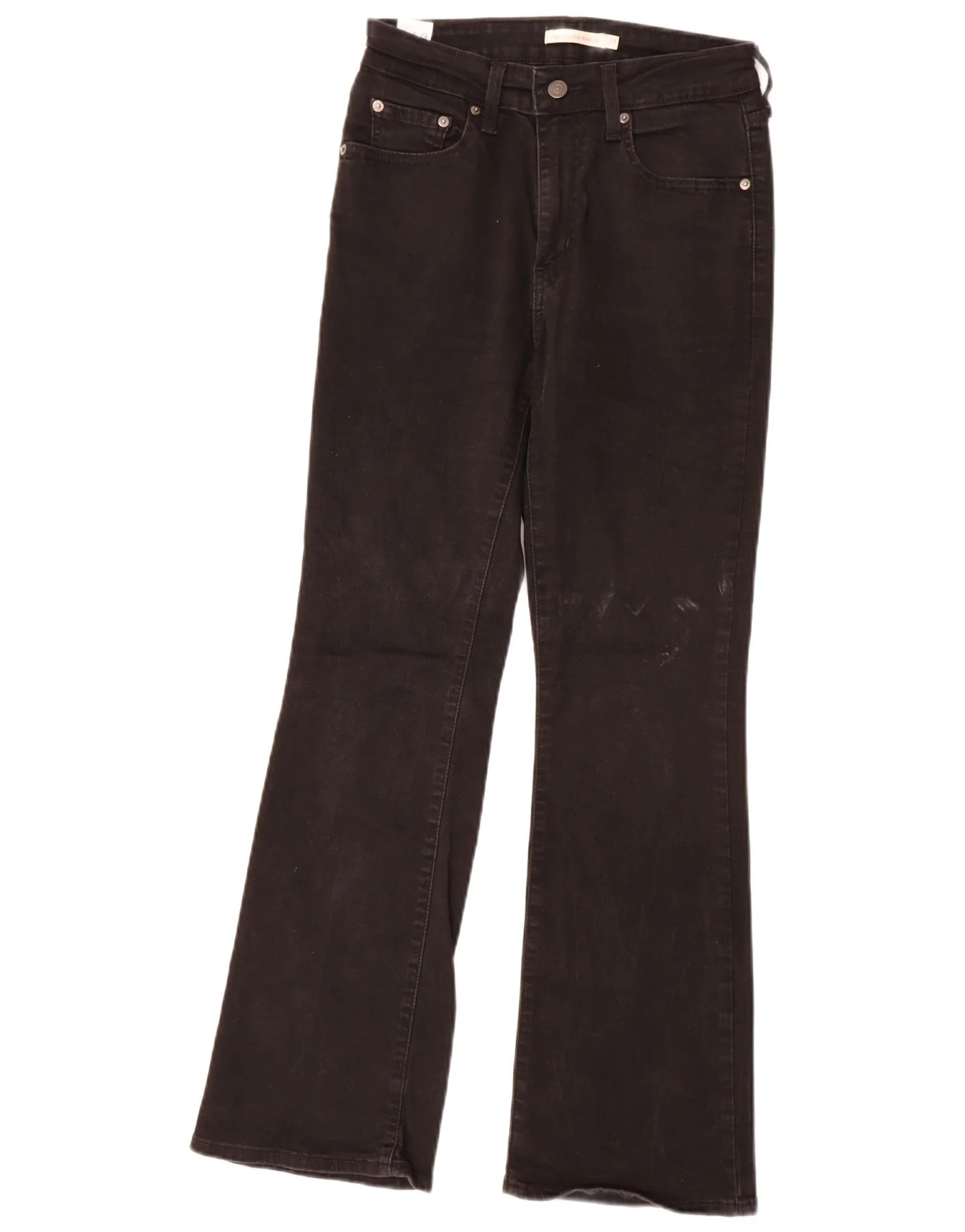 Levi's Womens 725 High Rise Bootcut Jeans W27 L30 Black Cotton