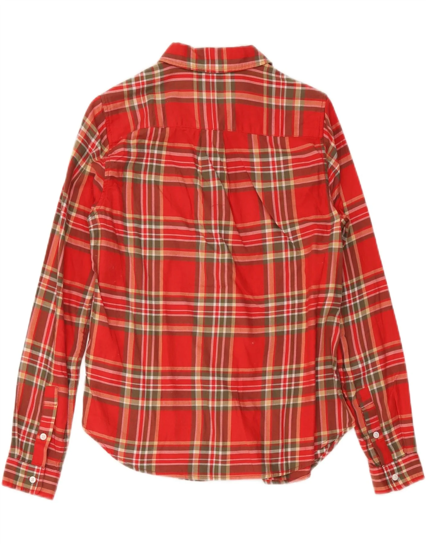 Levi's Womens Classic Fit Flannel Shirt UK 10 Small Red Check Cotton - Image 2