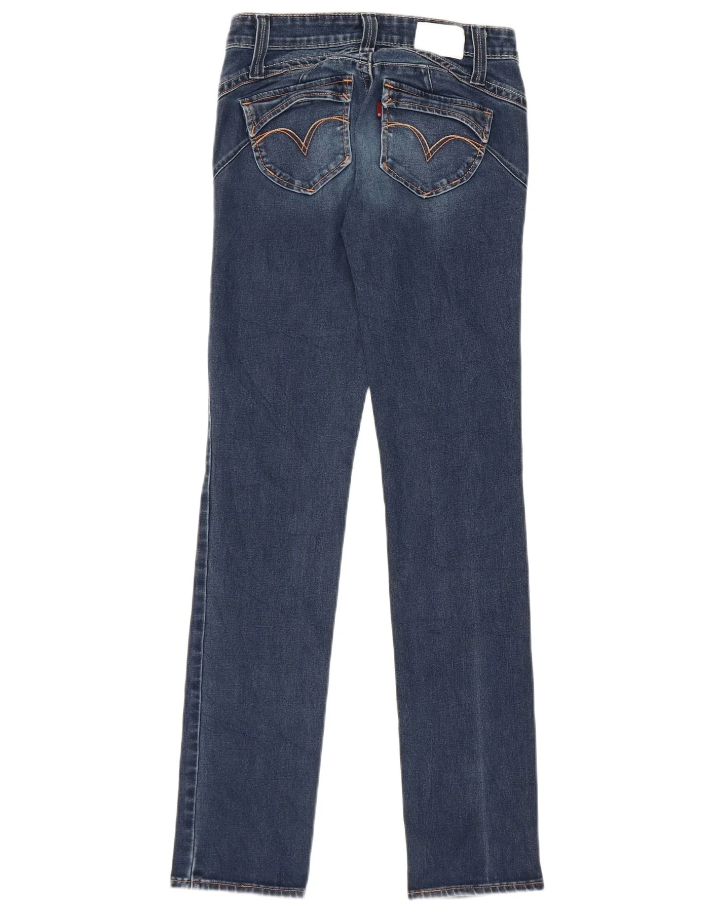 Levi's Womens Demi Curve Straight Jeans W26 L32 Blue Cotton - Image 2