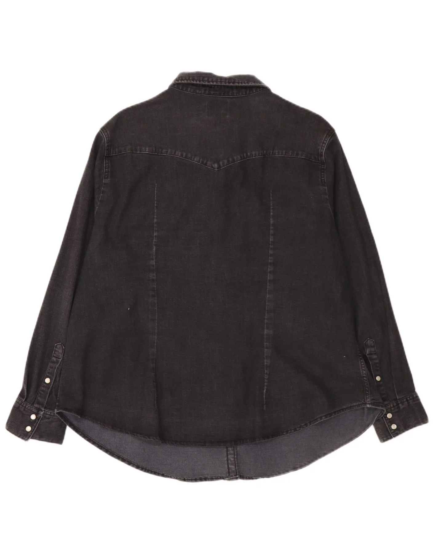 Levi's Womens Denim Shirt UK 20 2XL Black Cotton - Image 2