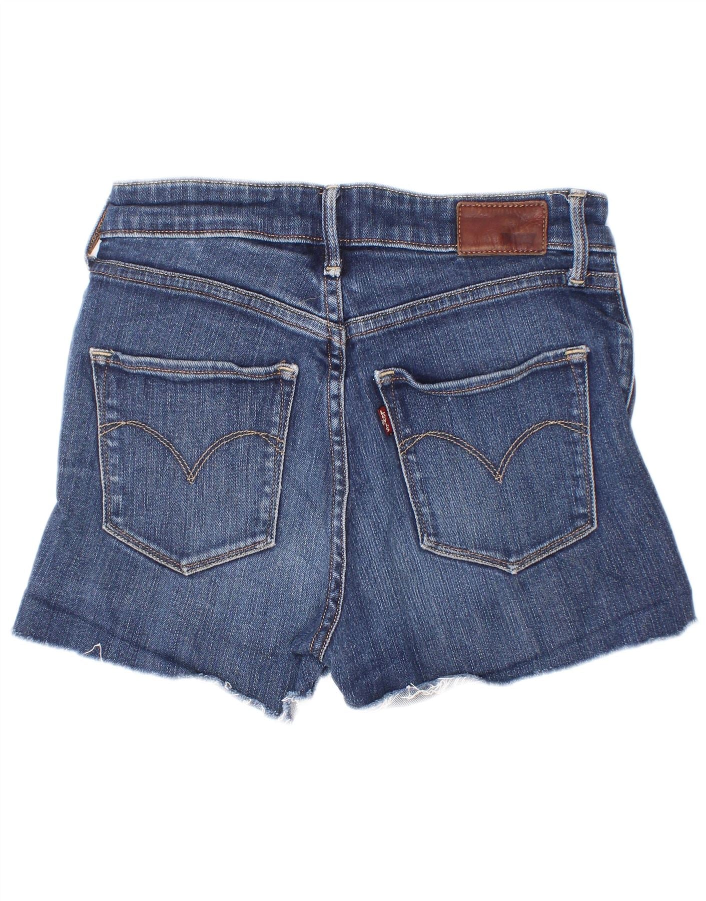 Levi's Womens Denim Shorts W25 XS Blue Cotton - Image 2