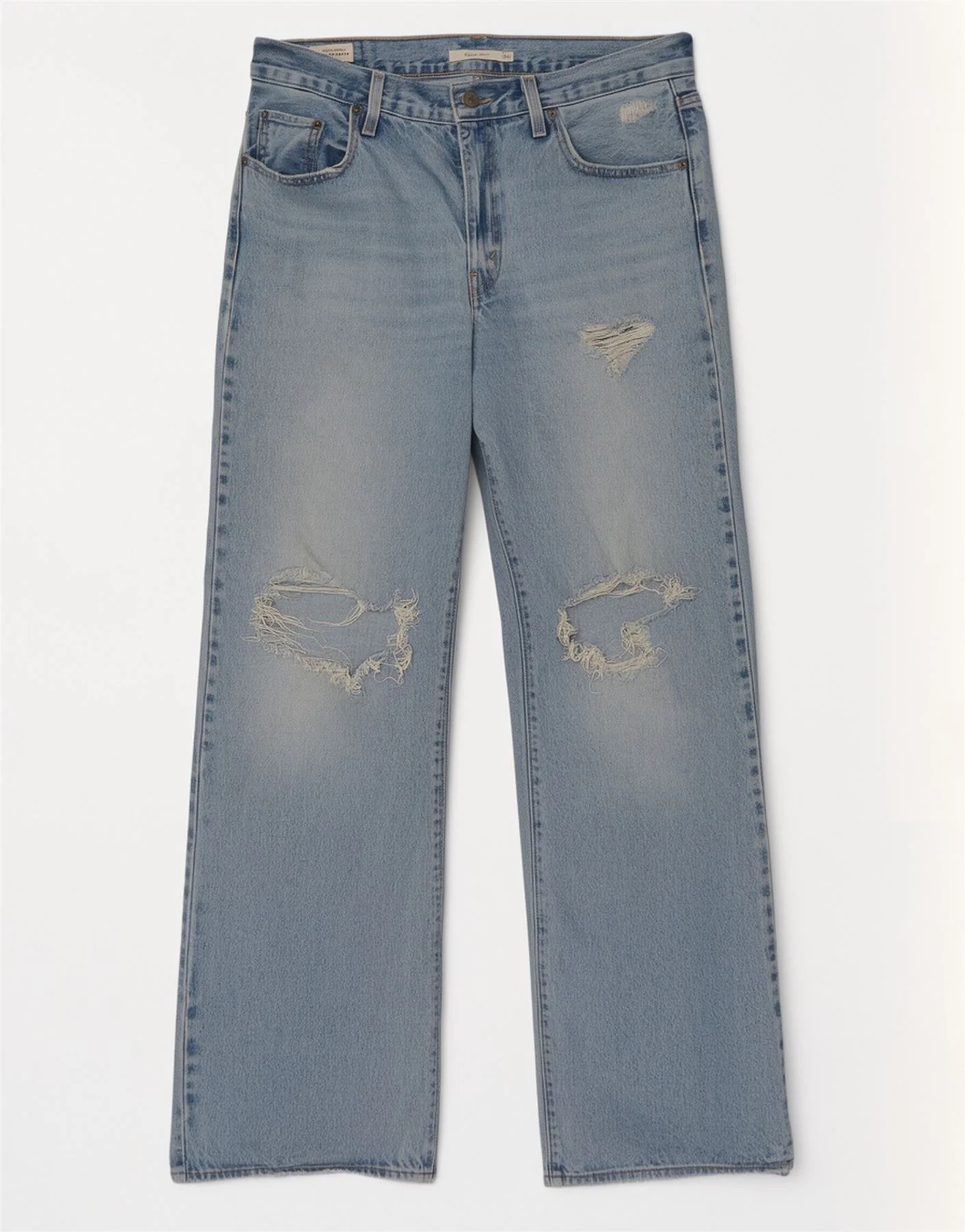 Levi's Womens Distressed Bootcut Jeans W29 L33 Blue Cotton