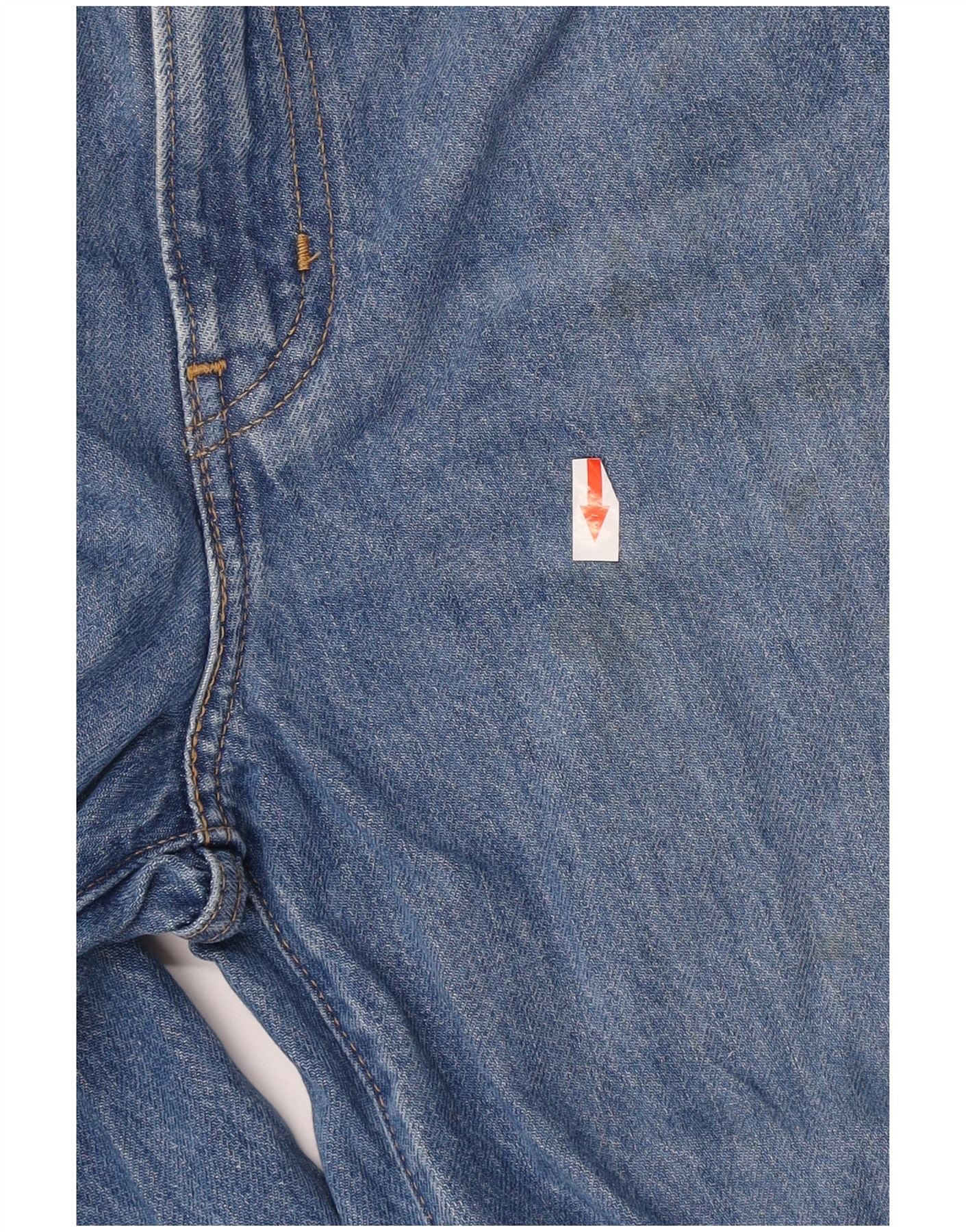 Levi's Womens Distressed High Rise Straight Jeans W26 L31 Blue Cotton - Image 3
