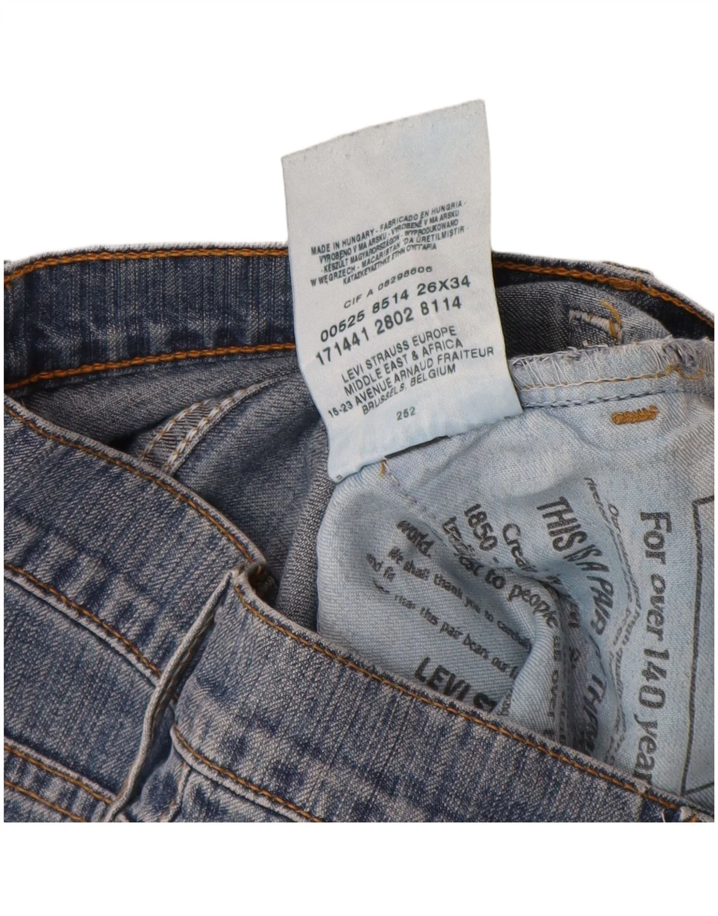 Levi's Womens Flared Jeans W26 L34 Blue Cotton - Image 3