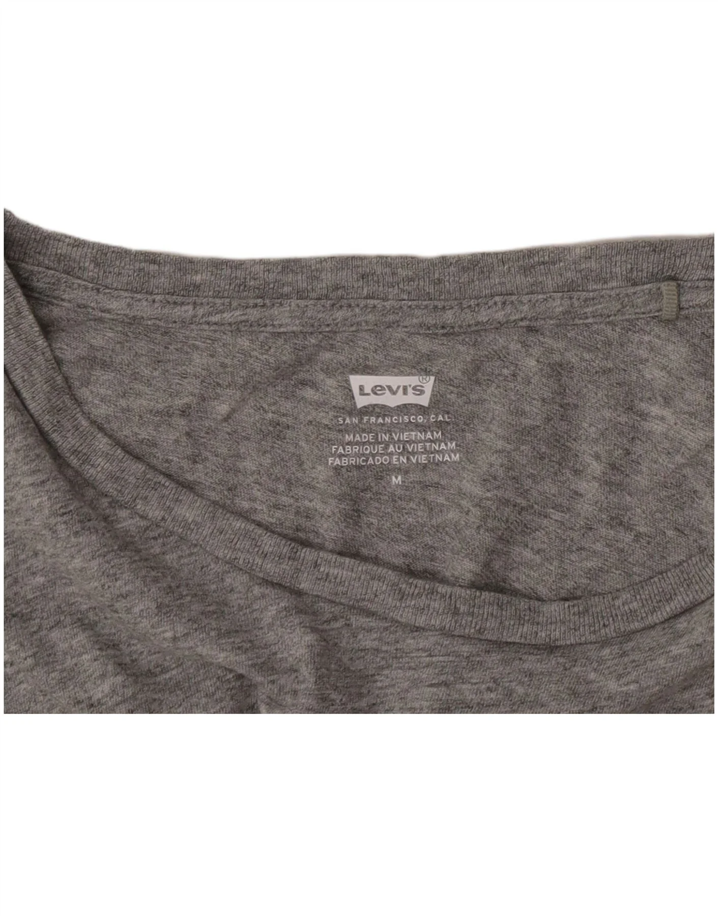 Levi's Womens Graphic T-Shirt Top UK 14 Medium Grey Flecked - Image 3