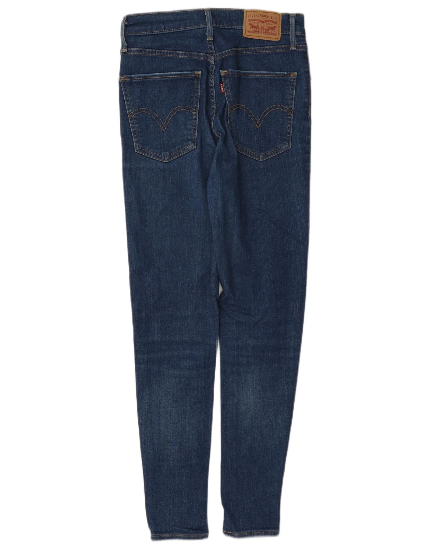 Levi's Womens Mile High Super Skinny Jeans W27 L27 Blue - Image 2
