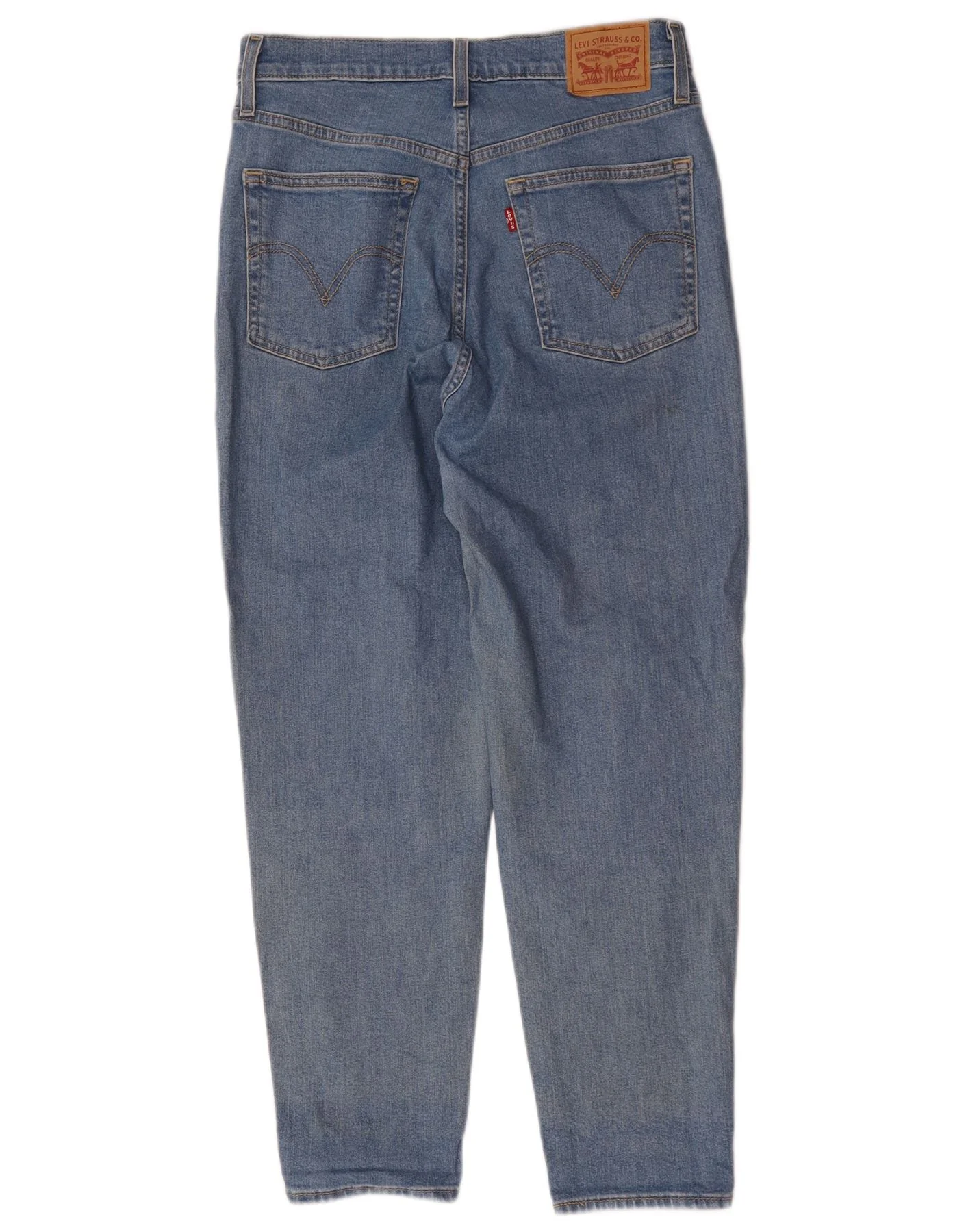 Levi's Womens Mom Jean High Waist Tapered Jeans W29 L27 Blue Cotton - Image 2