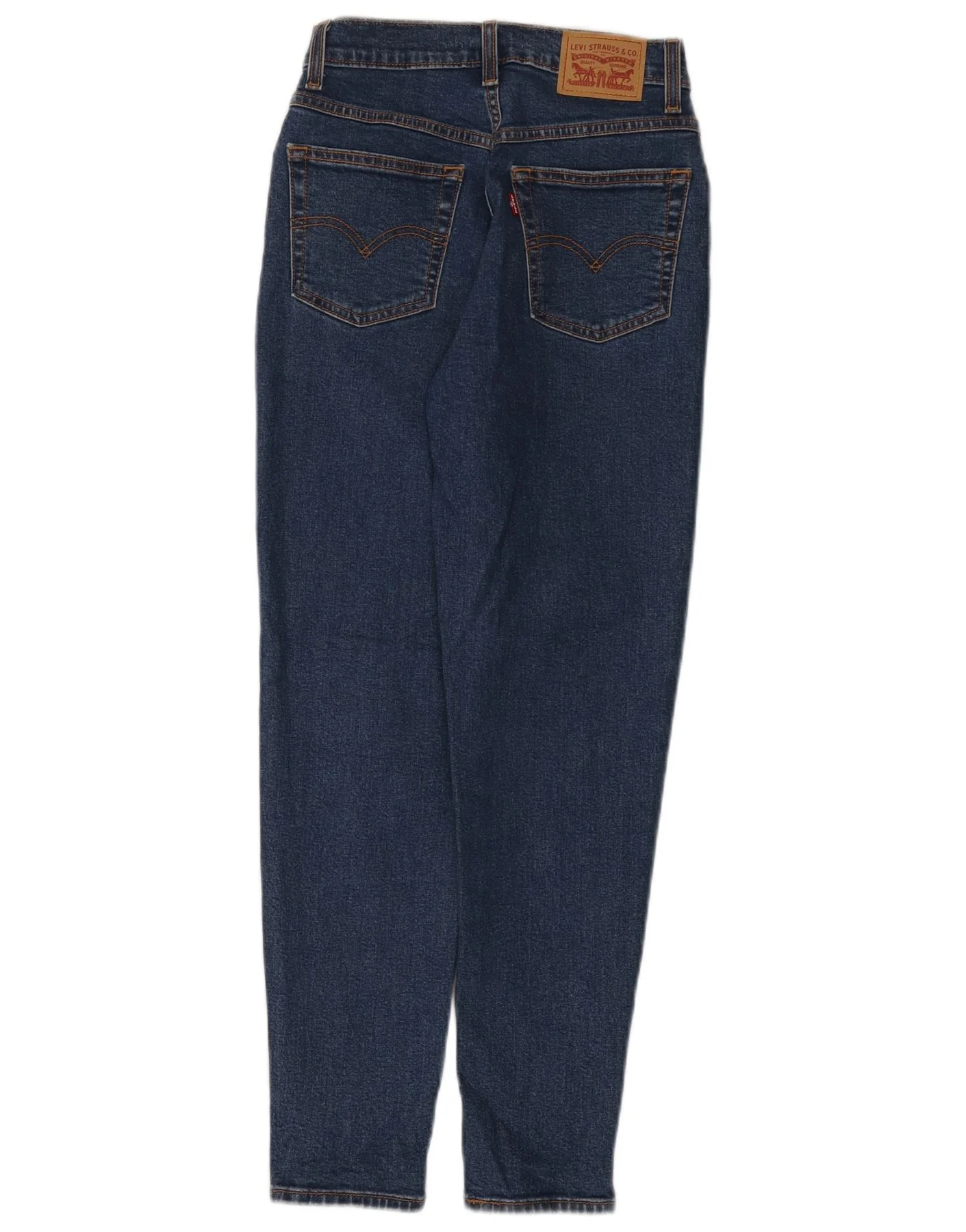Levi's Womens Mom Jean Tapered Jeans W24 L27 Blue Cotton - Image 2