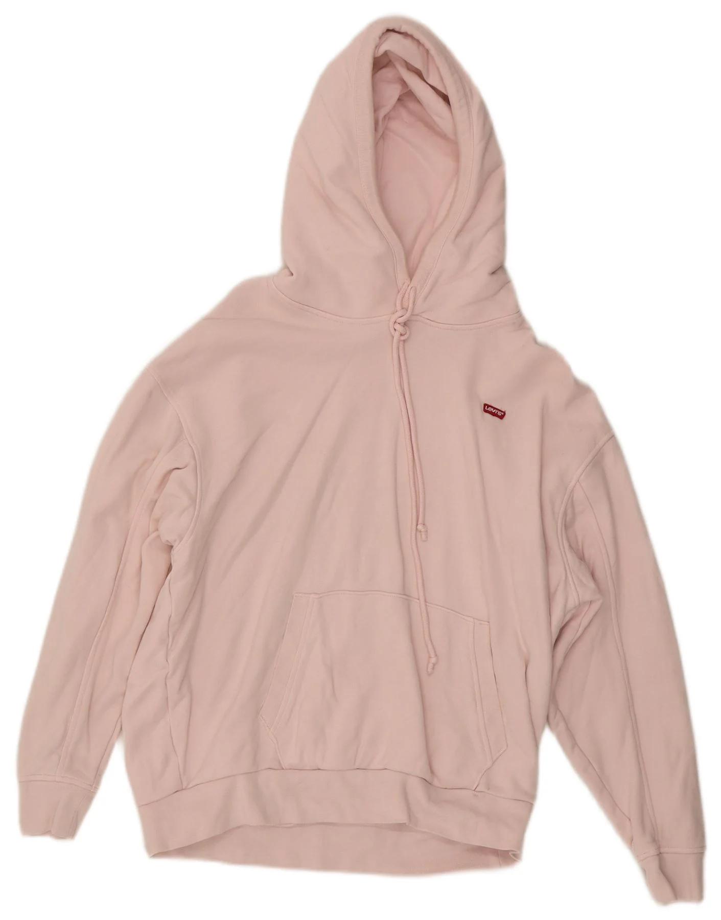 Levi's Womens Relaxed Fit Hoodie Jumper UK 6 XS Pink Cotton