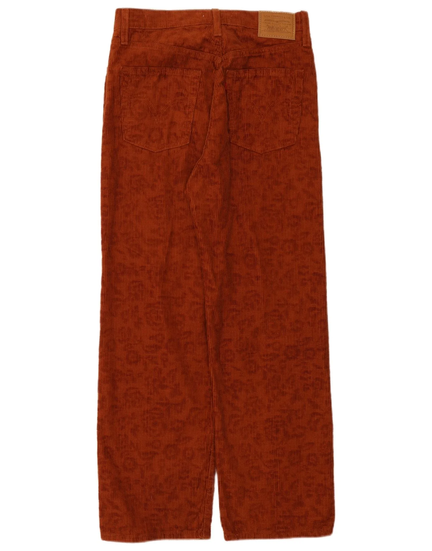 Levi's Womens Ribcage High Waist Corduroy Trousers W27 L27 Brown Floral - Image 2