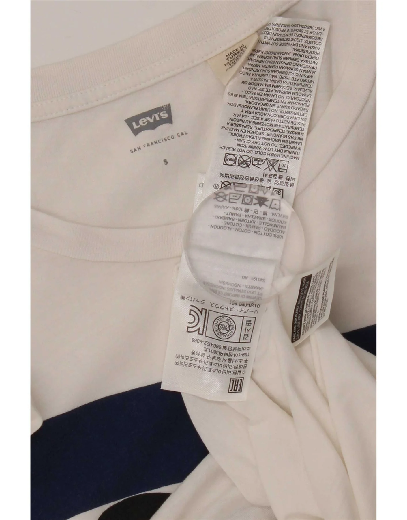 Levi's Womens Short Sleeve Regular Fit Graphic T-Shirt Top UK 8 Small White - Image 6