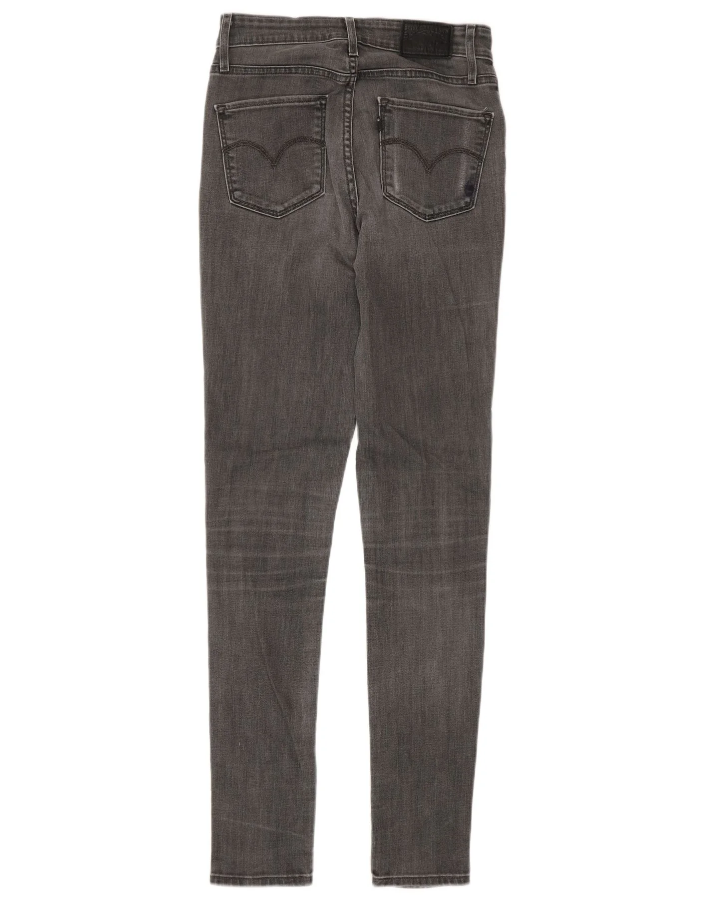 Levi's Womens Skinny Jeans W26 L34 Grey Cotton - Image 2