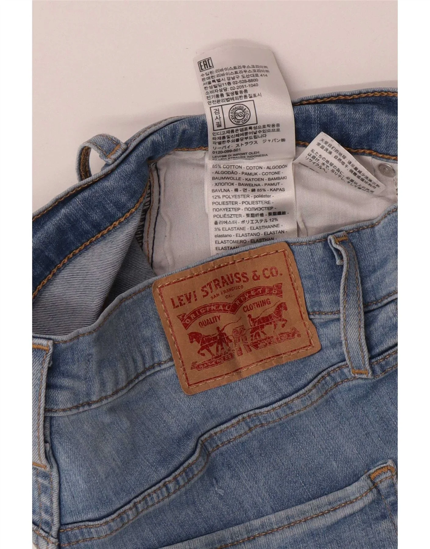 Levi's Womens Skinny Jeans W28 L27 Blue Cotton - Image 3