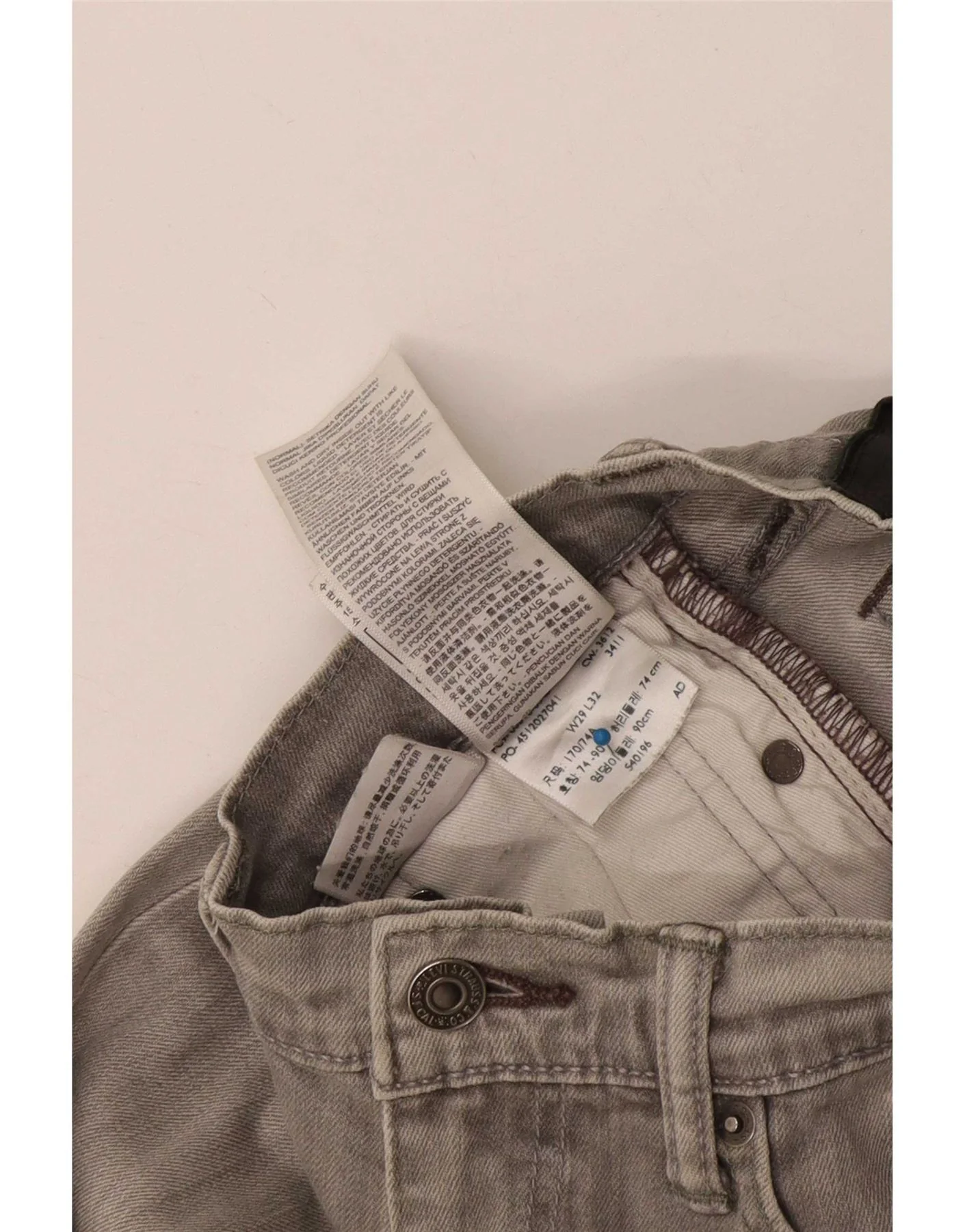 Levi's Womens Skinny Jeans W29 L32 Grey Cotton - Image 5