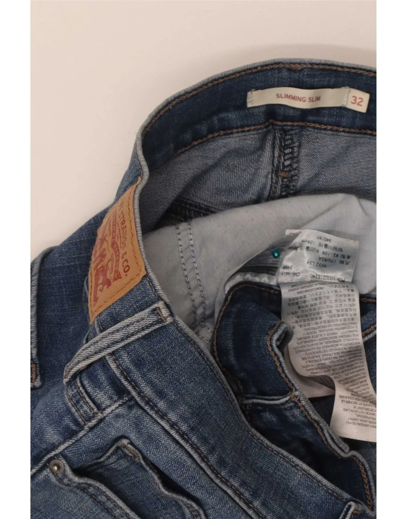 Levi's Womens Slimming Slim Jeans W32 L34 Blue Cotton - Image 4