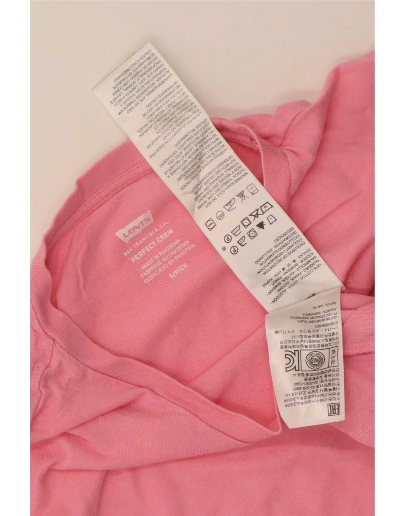 Levi's Womens T-Shirt Top UK 10 Small Pink Cotton - Image 5