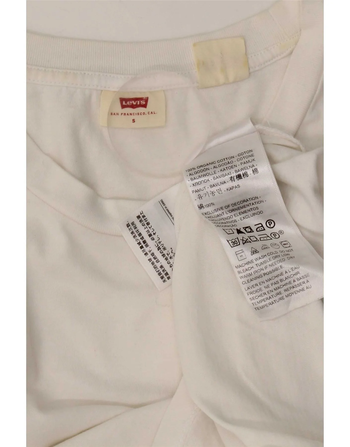 Levi's Womens T-Shirt Top UK 10 Small White Cotton - Image 5