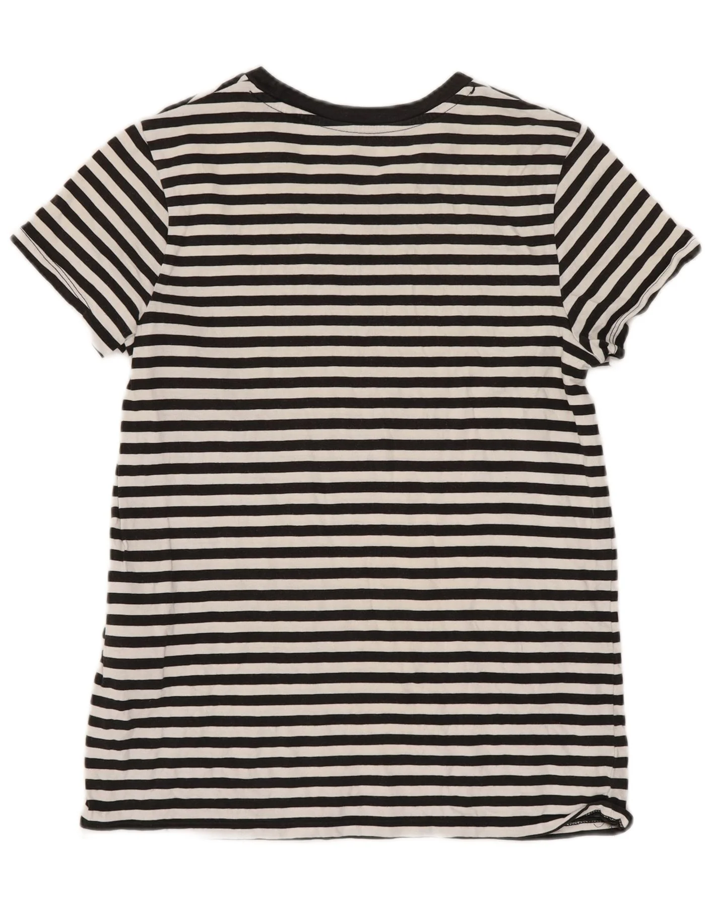 Levi's Womens T-Shirt Top UK 4 XS Black Striped Cotton - Image 2