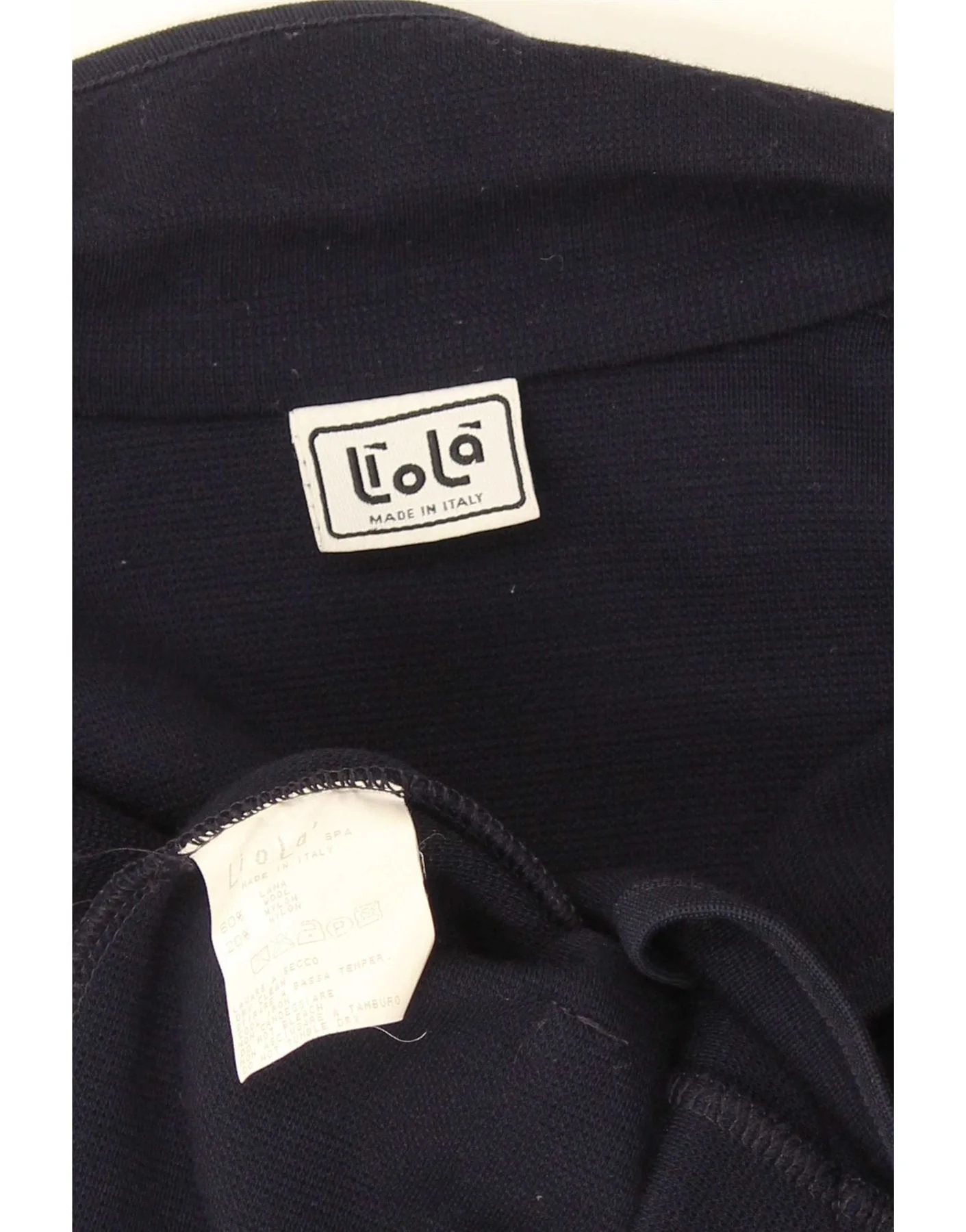 Liola Womens 3 Button Blazer Jacket UK 38 Medium Navy Blue Wool - Image 3
