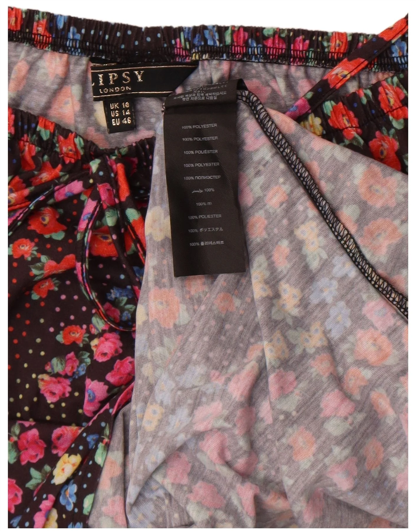 Lipsy Womens Maxi Dress UK 10 Small Black Floral Polyester - Image 3