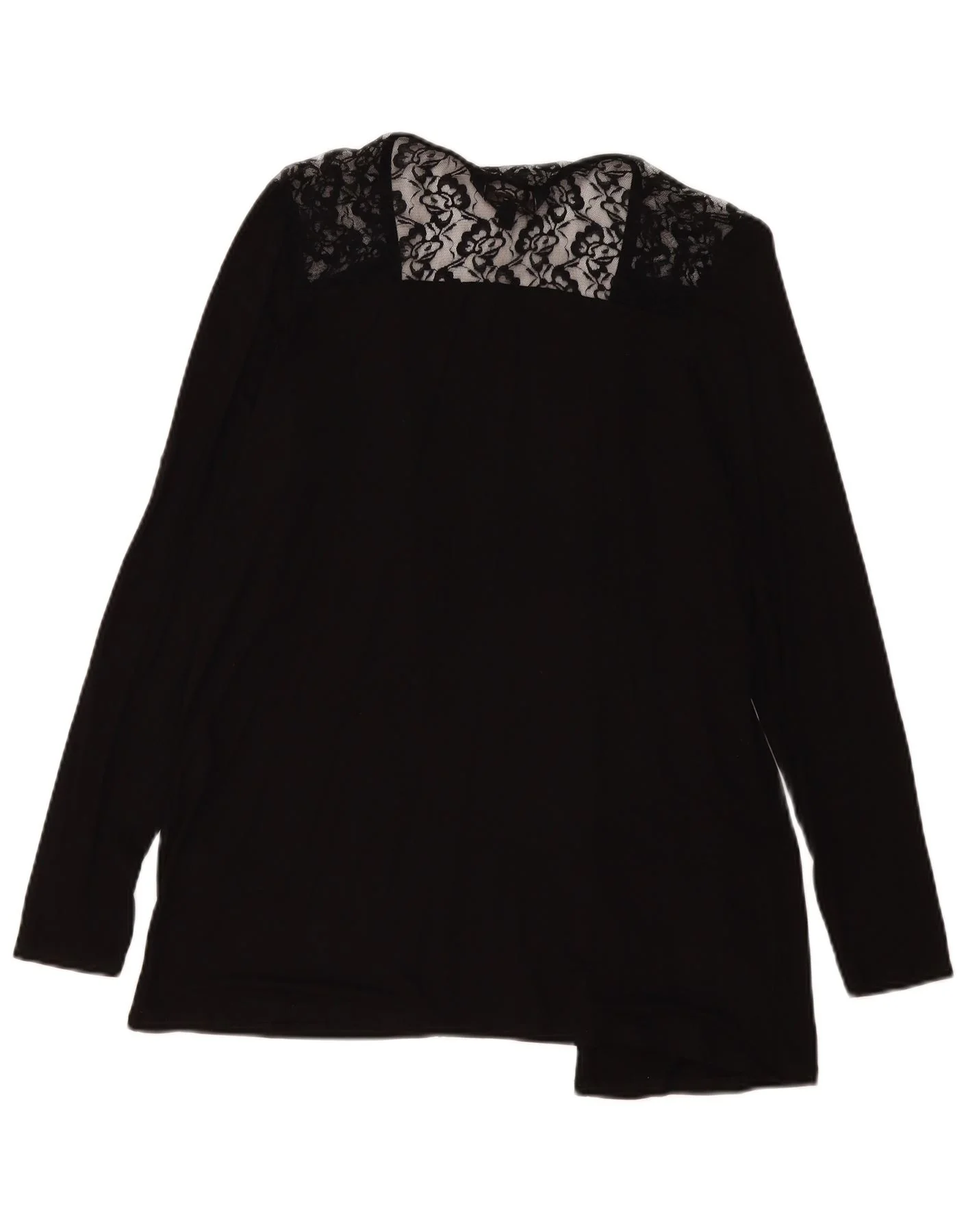 Lipsy Womens Open Cardigan Sweater UK 14 Medium Black Floral Viscose - Image 2