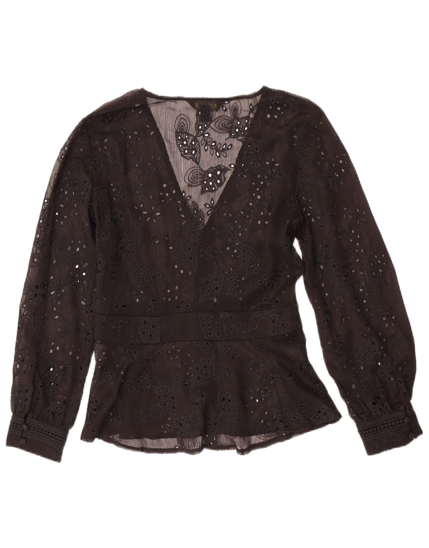Lipsy Womens Shirt Blouse UK 10 Small Black Floral Polyester - Image 2