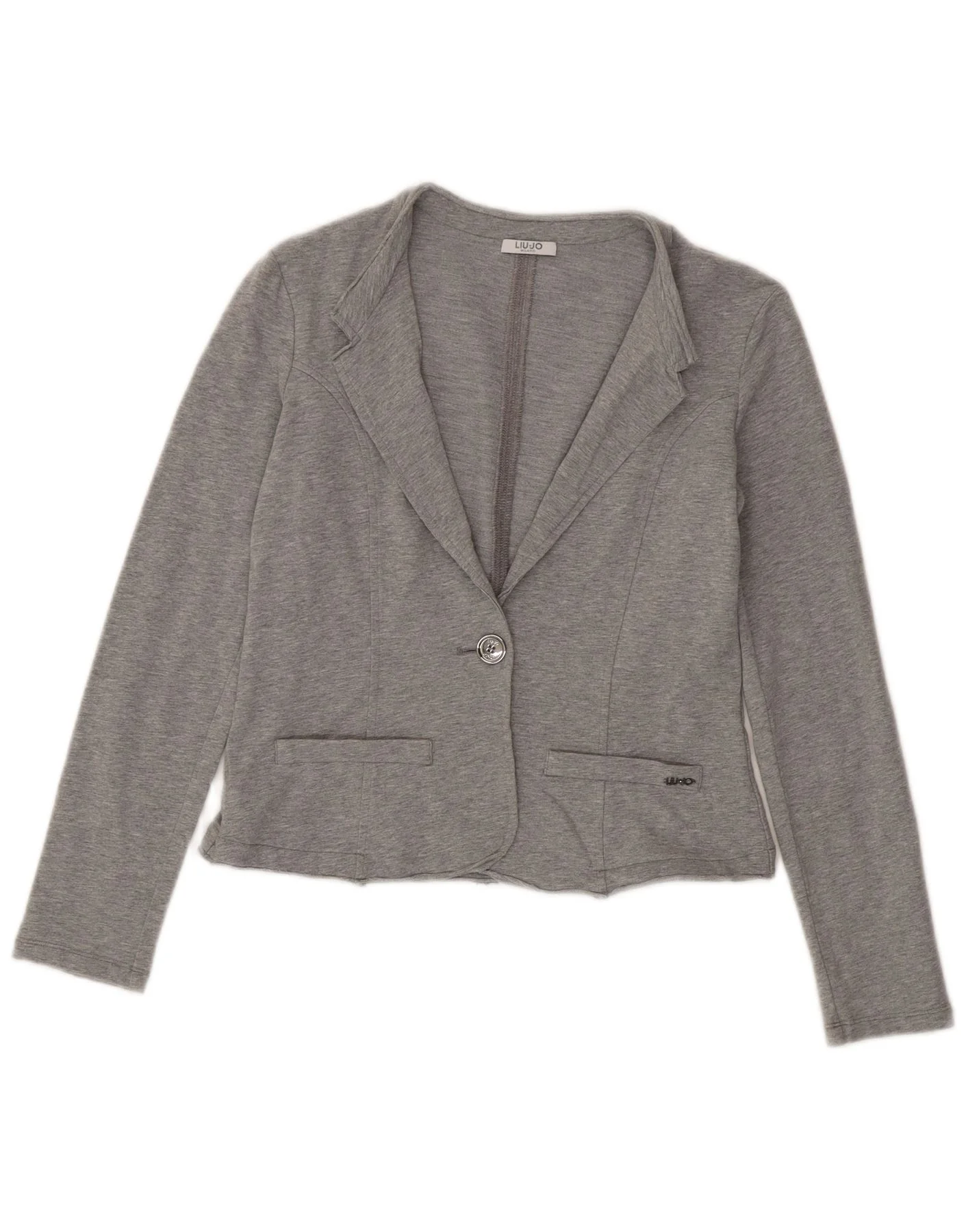 Liu Jo Girls 1 Button Blazer Jacket 15-16 Years Grey Cotton