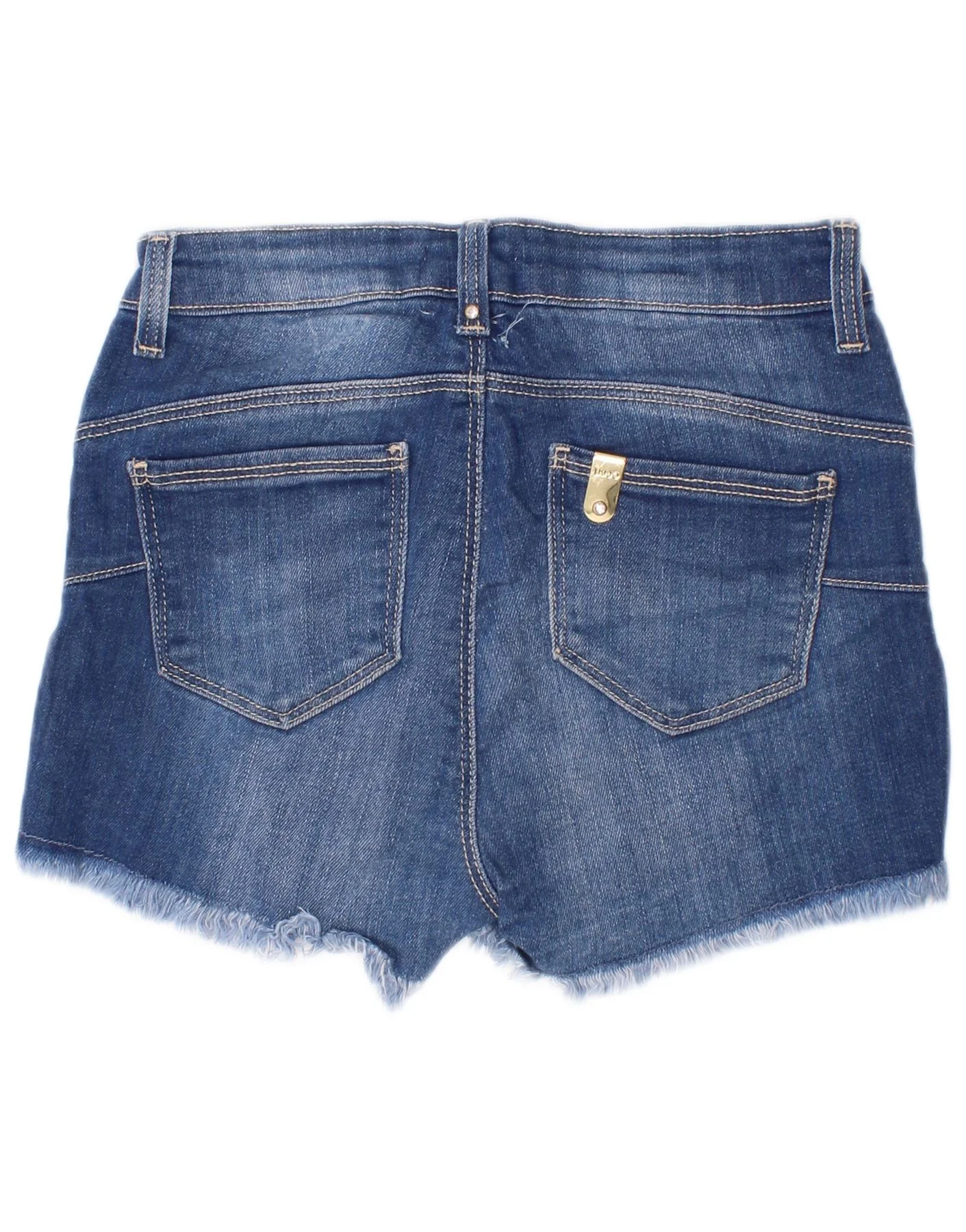 Liu Jo Girls Denim Shorts 5-6 Years W22 Blue - Image 2