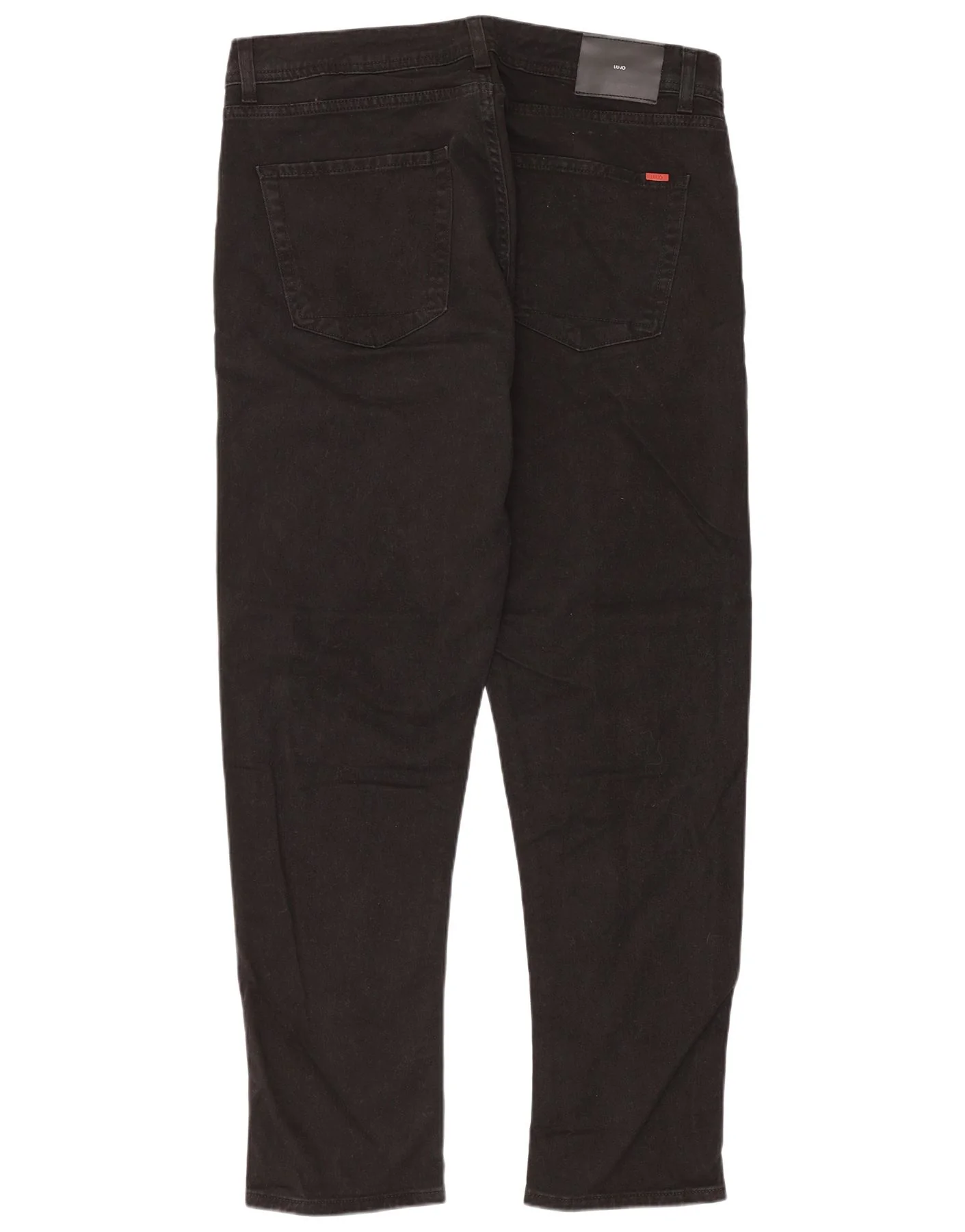 Liu Jo Mens Fred Regular Cropped Jeans W36 L29 Black Cotton - Image 2