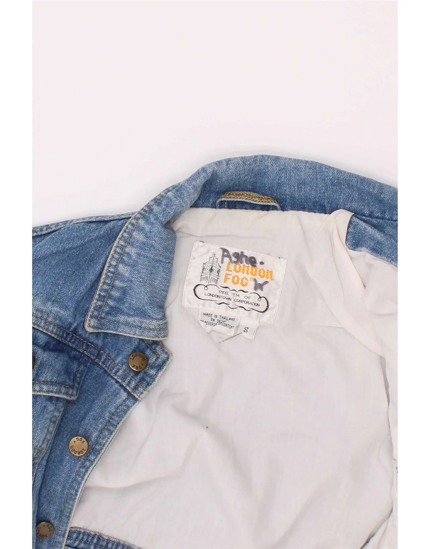 London Fog Girls Denim Jacket 2-3 Years Small Blue Cotton - Image 4