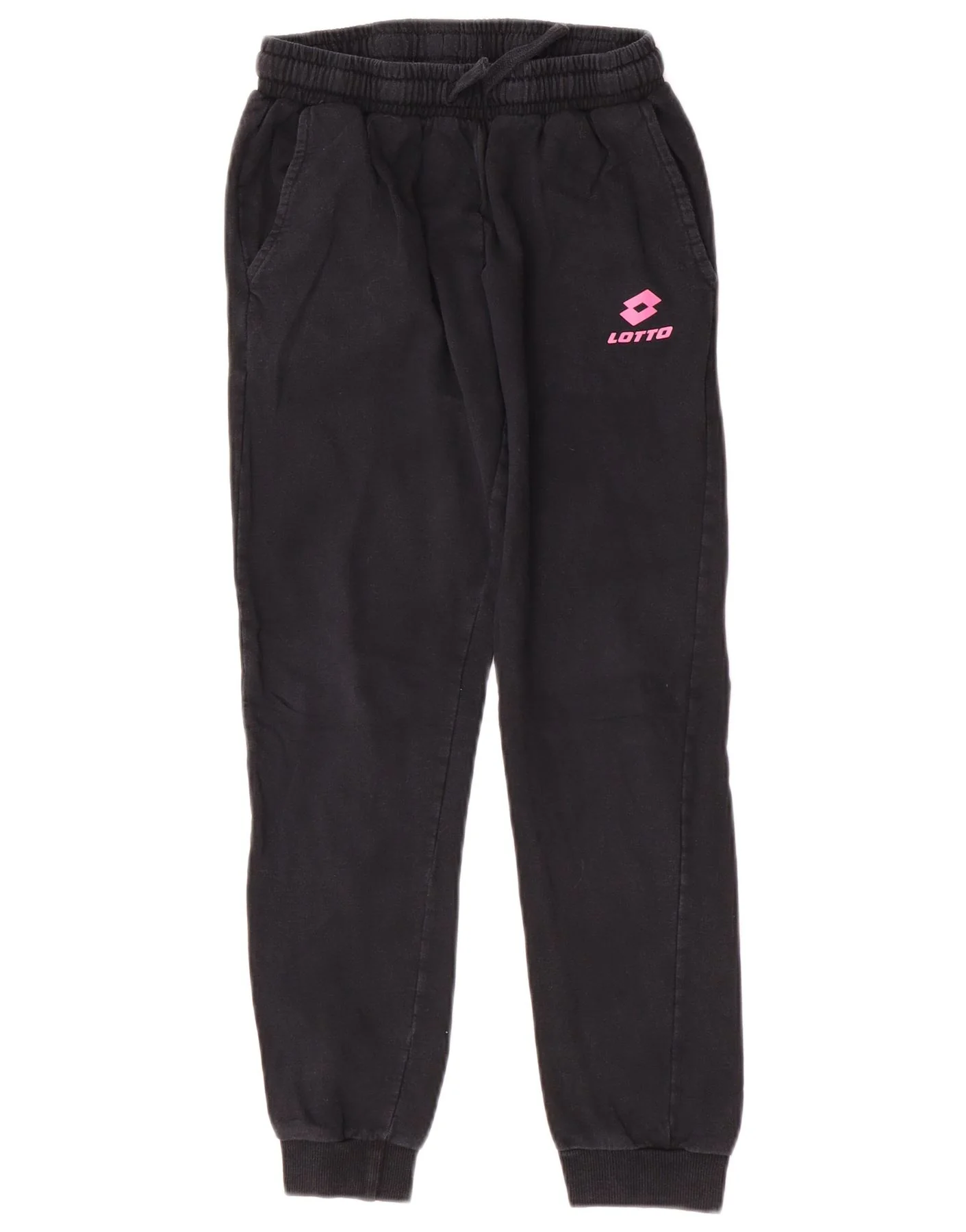 Lotto Girls Tracksuit Trousers Joggers 11-12 Years Black Cotton
